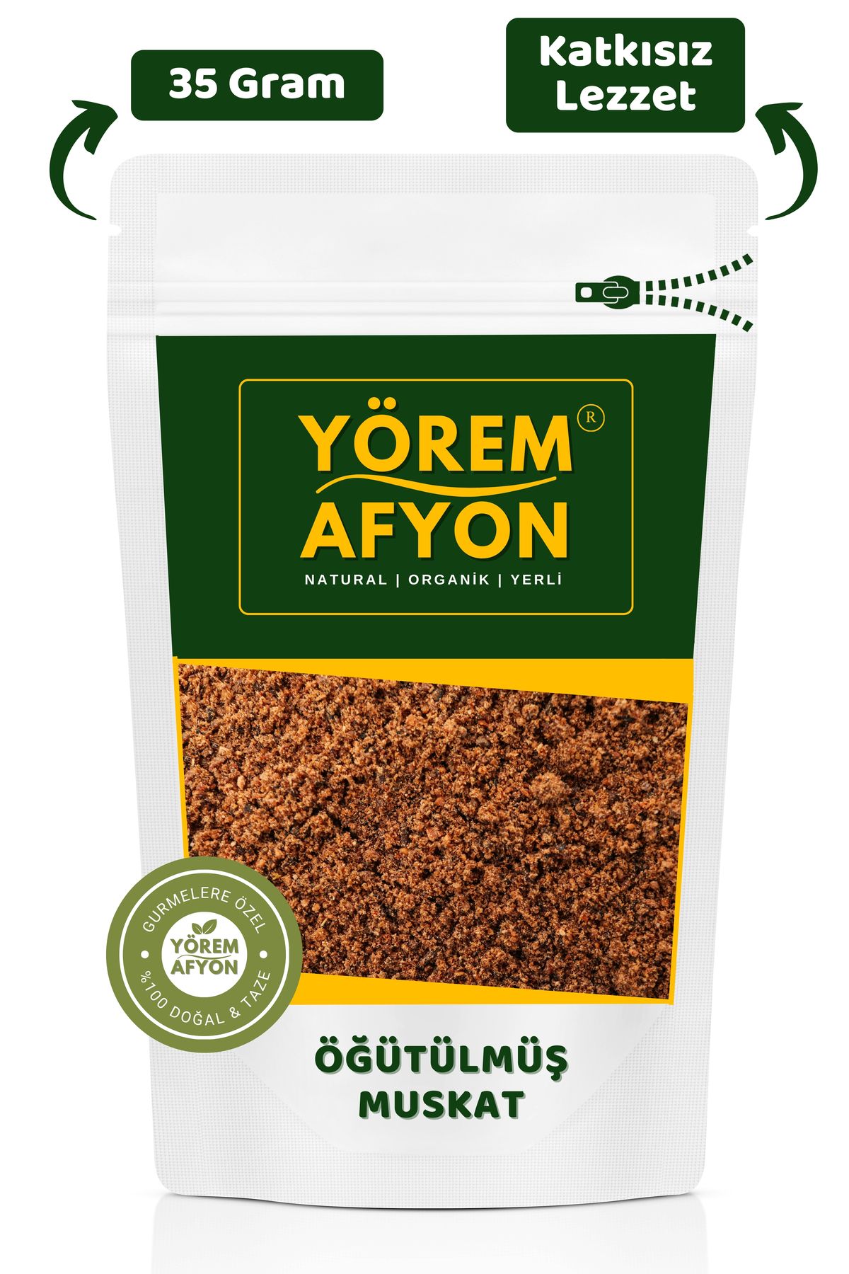 Gülçehre Keskin Aromalı, Mutfakların Vazgeçilmezi %100 Saf Öğütülmüş Muskat Tozu {Myristica Fragrans} | 35Gr.