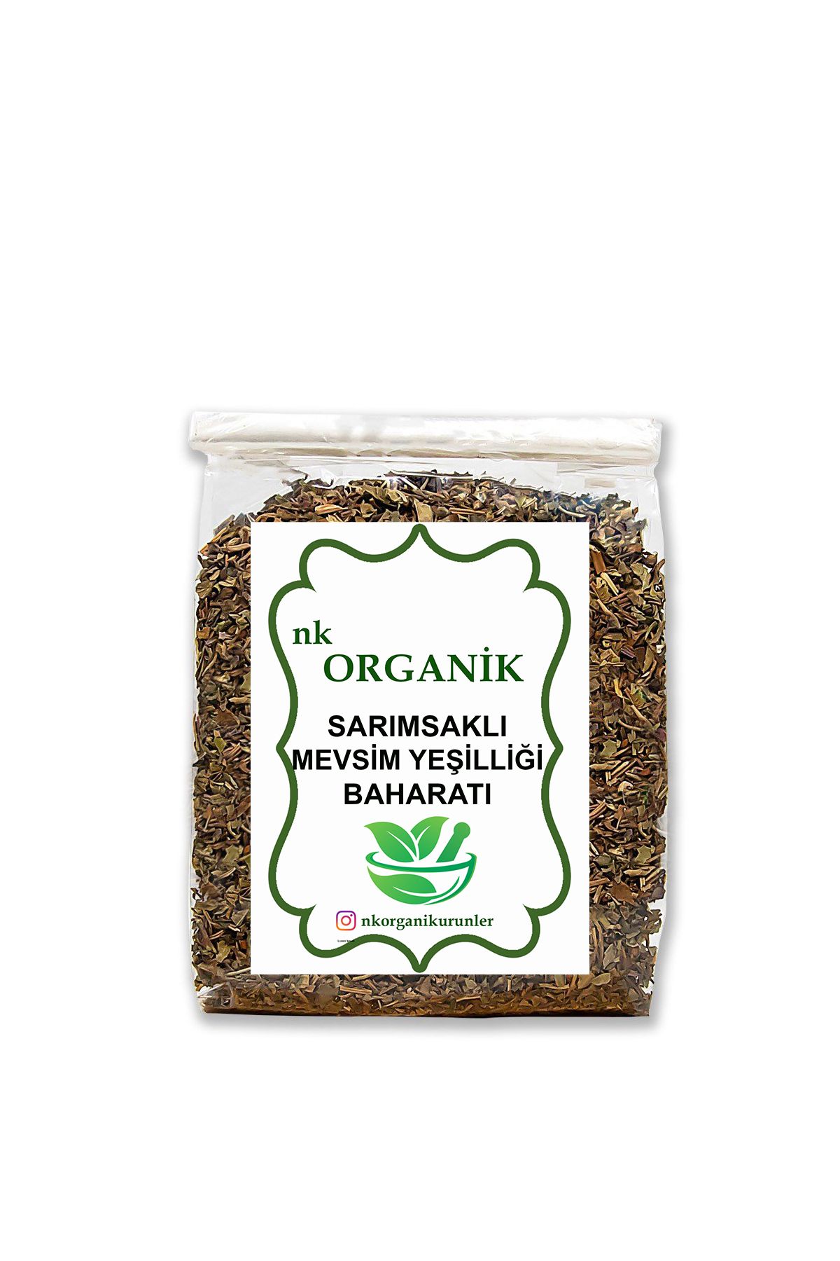 nk organik Sarımsaklı Mevsim Yeşilliği Baharatı 100gr
