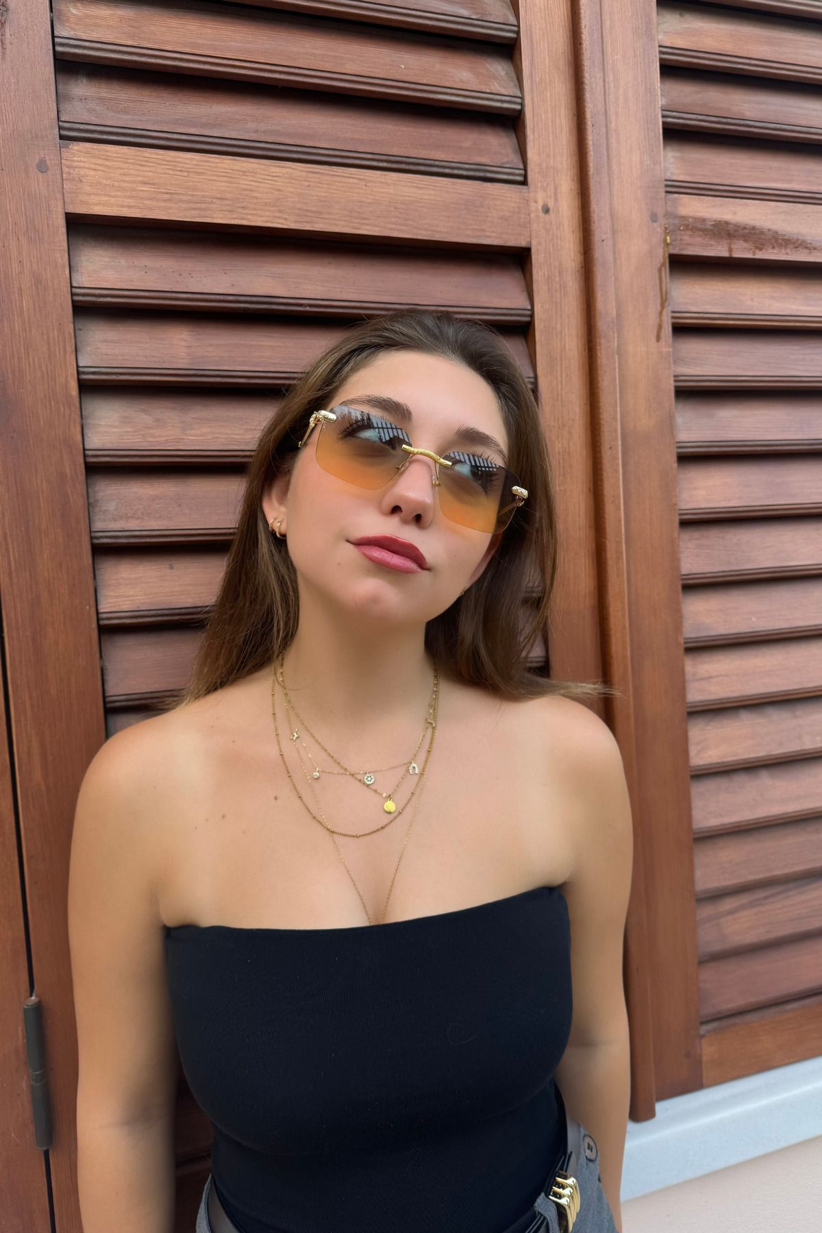 vishor Güneş Gözlüğü Kadın & Erkek Uv400 Cam Ce Belgeli Unisex Model-43
