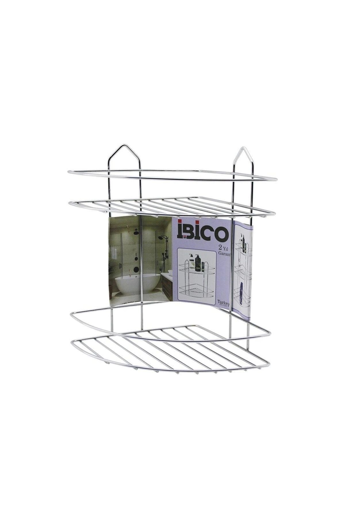 STOREMAX 2 KATLI - ÜÇGEN KROM METAL BANYO KÖŞELİK - DUŞKABİN RAF (5047)