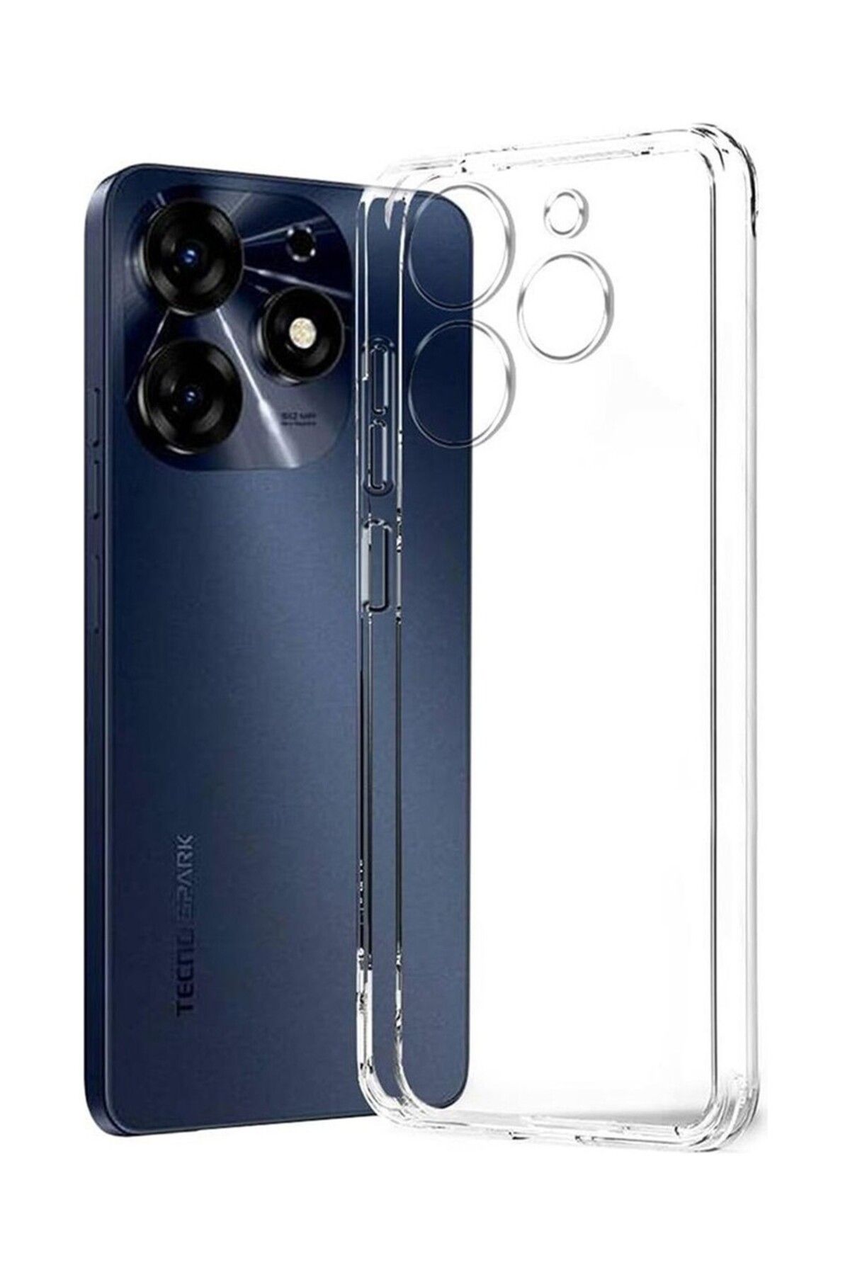 Di Aksesuar Şeffaf Lüx Kılıf Tecno Spark Go 2024/Spark 20/Spark 20C