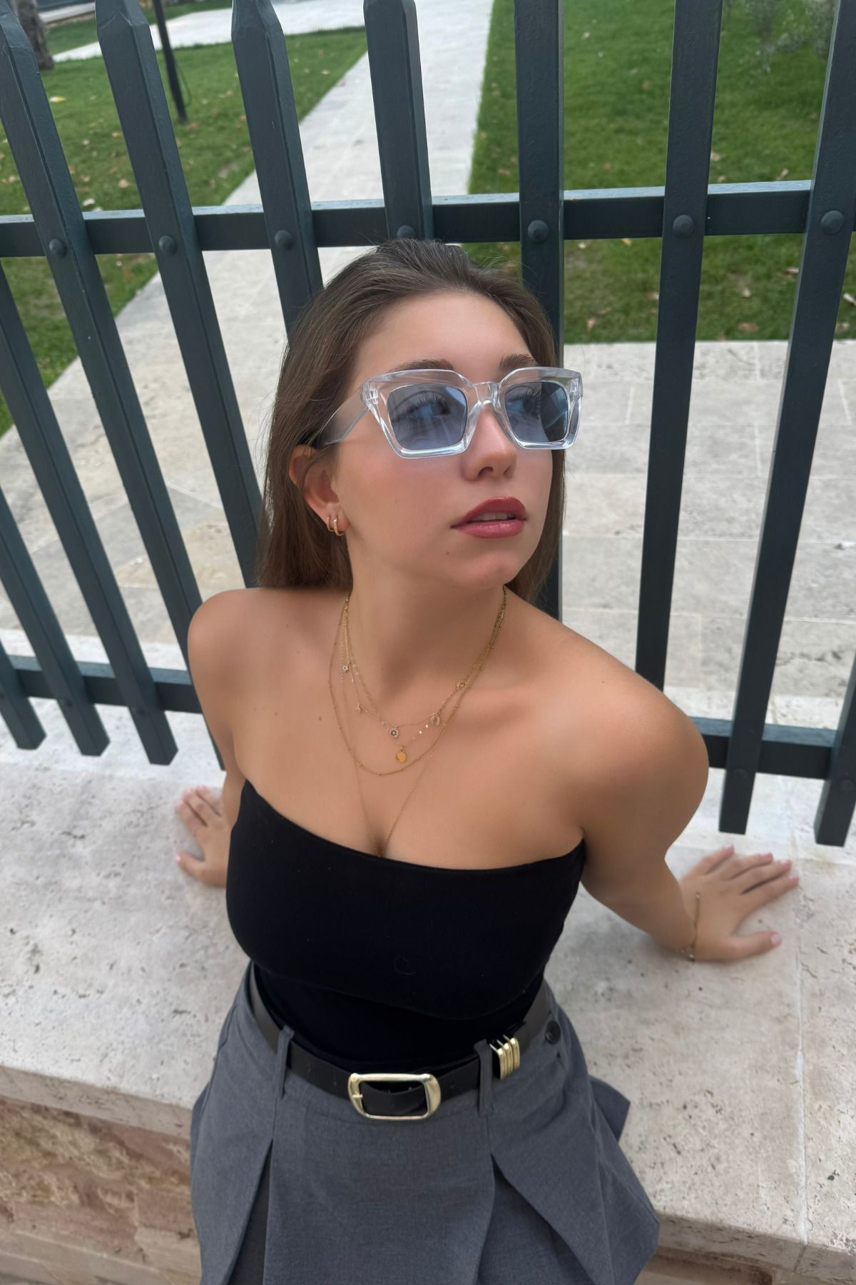vishor Güneş Gözlüğü Kadın & Erkek Uv400 Cam Ce Belgeli Unisex Model-12