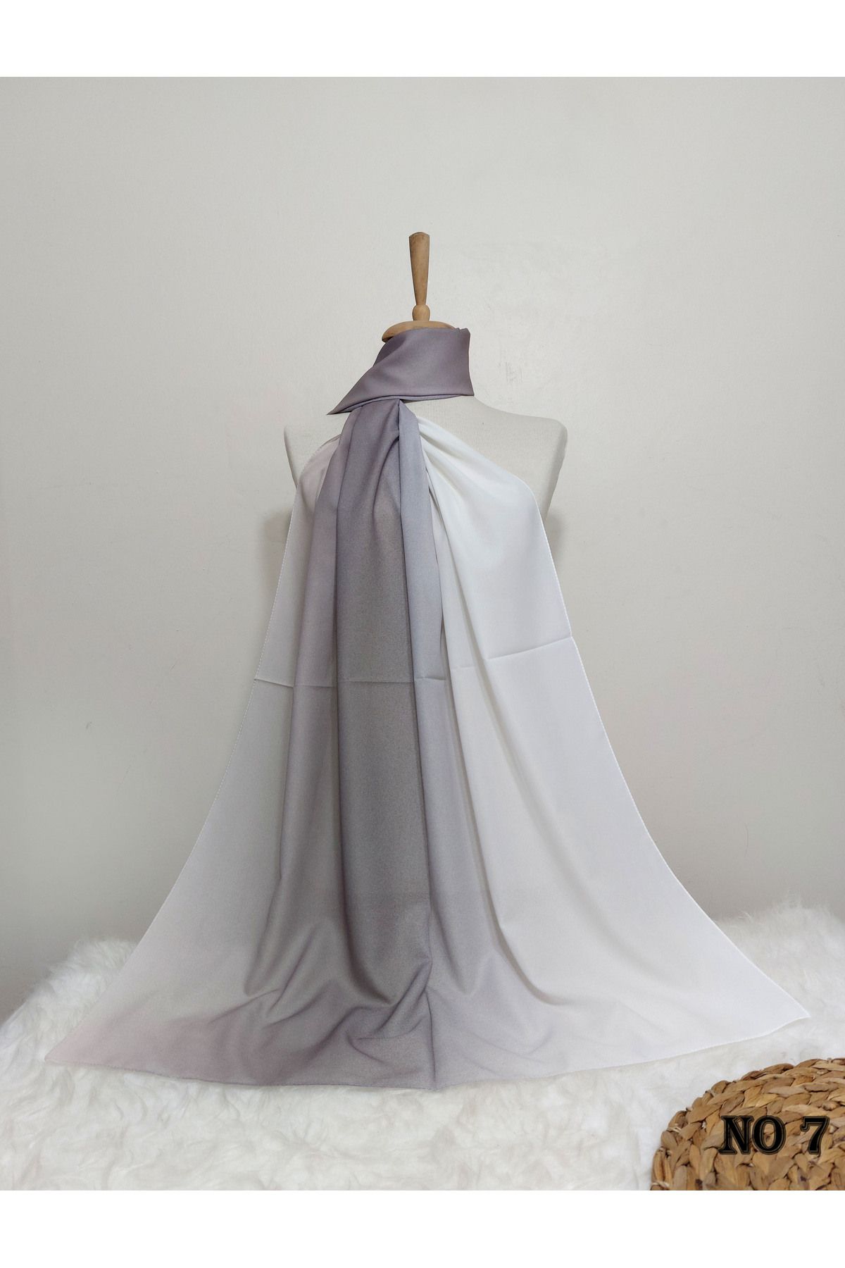 REMOMODA-Chiffon Silky Shawl Gradient Model Wrinkle Free Non Slip Supple-Soft High Quality 4