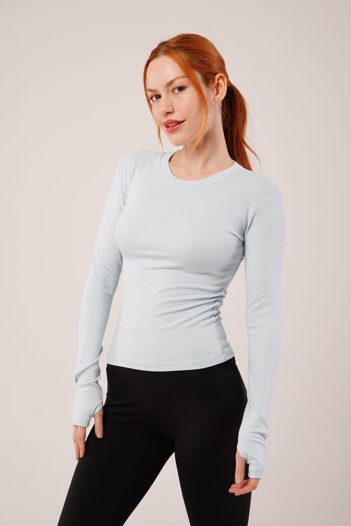 POLEXP Uzun Kollu Basic Bebe Mavisi Bluz