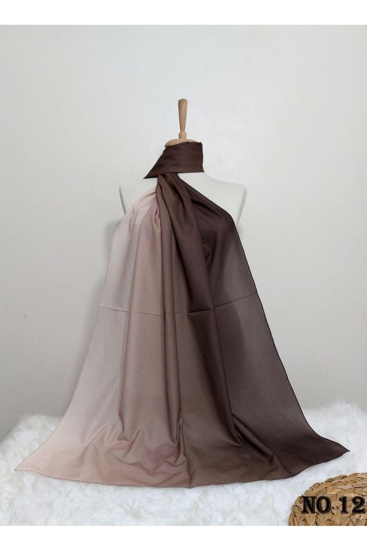 REMOMODA-Chiffon Silky Shawl Gradient Model Wrinkle Free Non Slip Supple-Soft High Quality 4