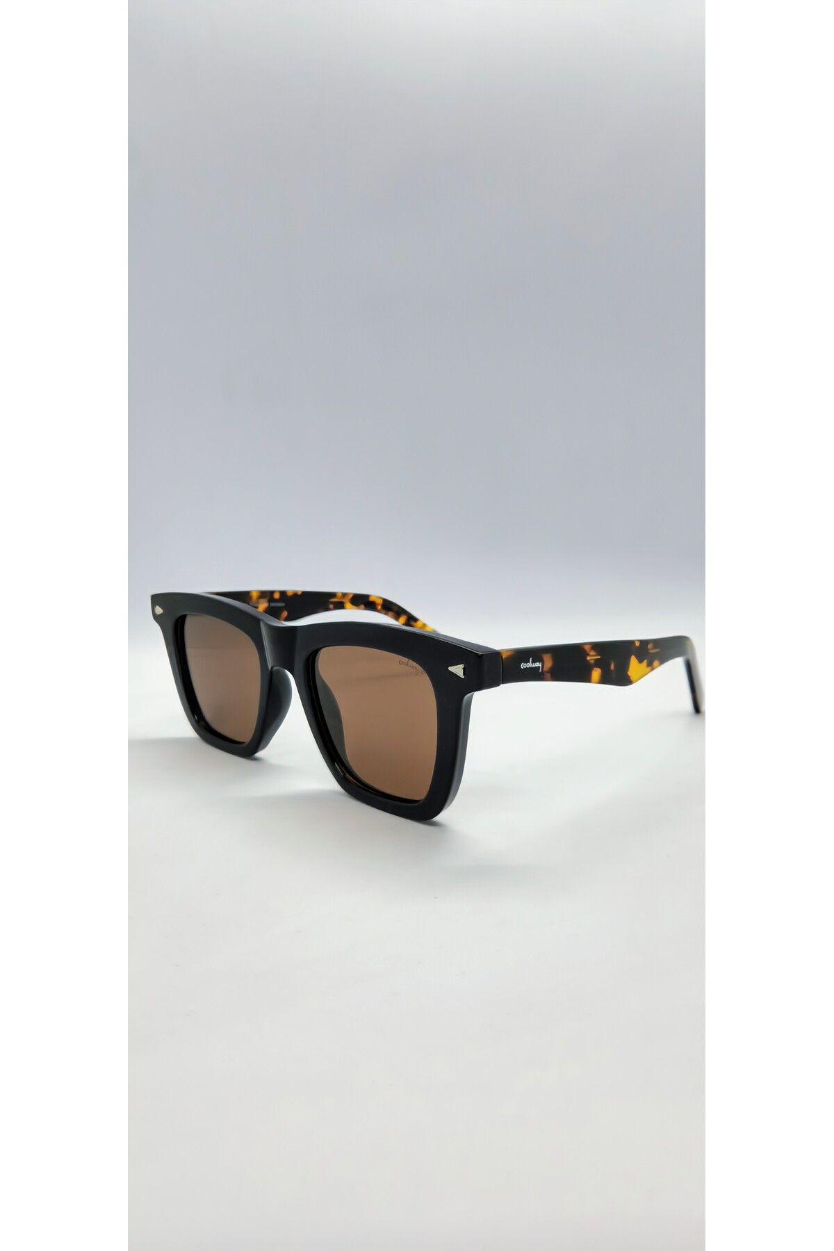 COOLWAY Geniş Model Leopar Desenli Unisex Güneş Gözlüğü