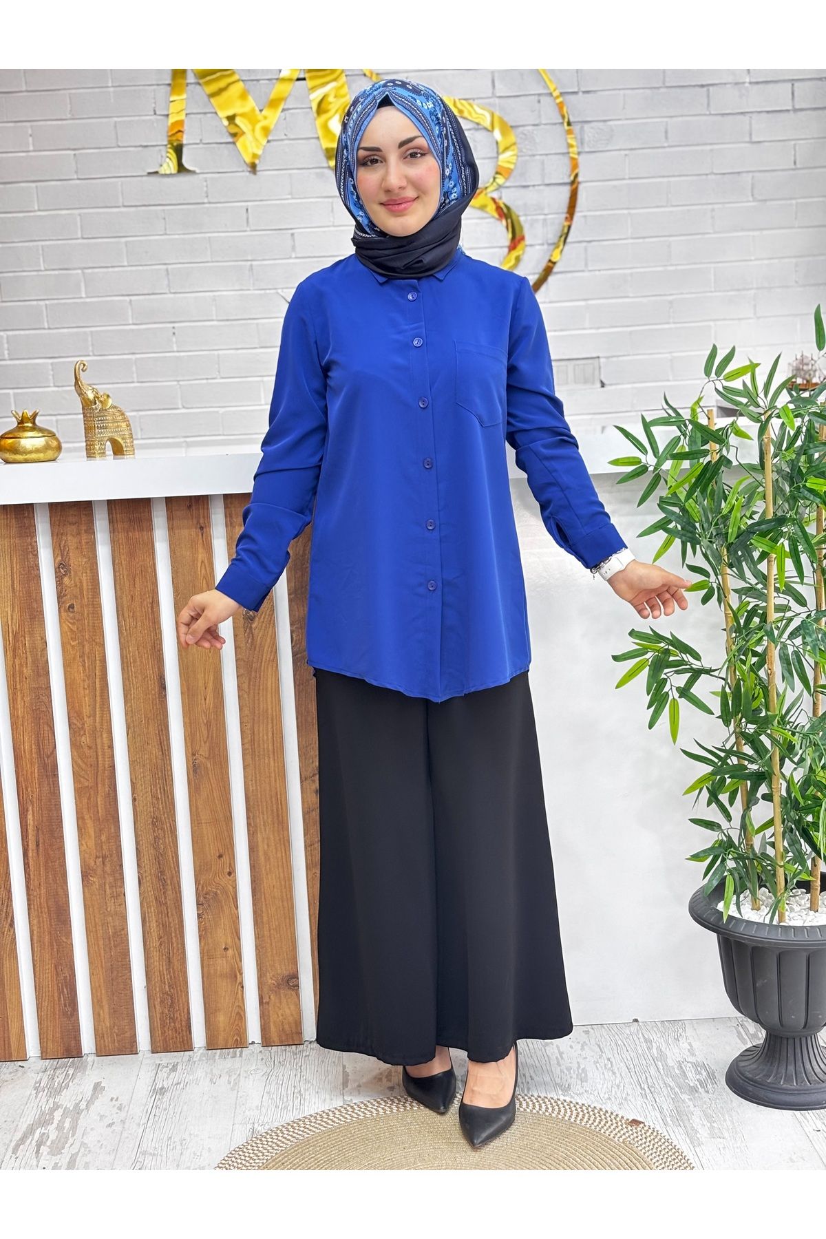Meryemce Butik HÜMA KREP GÖMLEK
