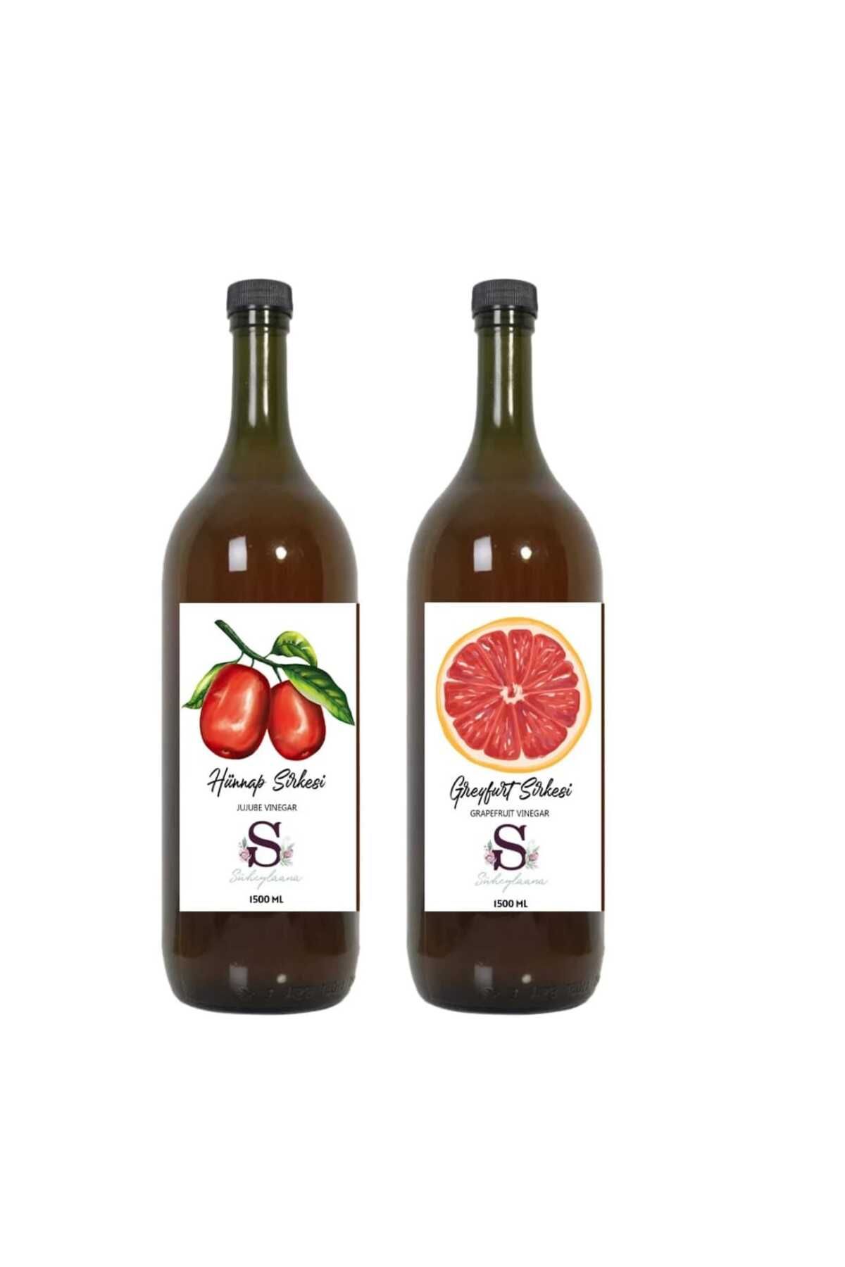 Süheylaana Doğal Hünnap Sirkesi 1500 Ml - Doğal Greyfurt .Sirkesi 1500 Ml