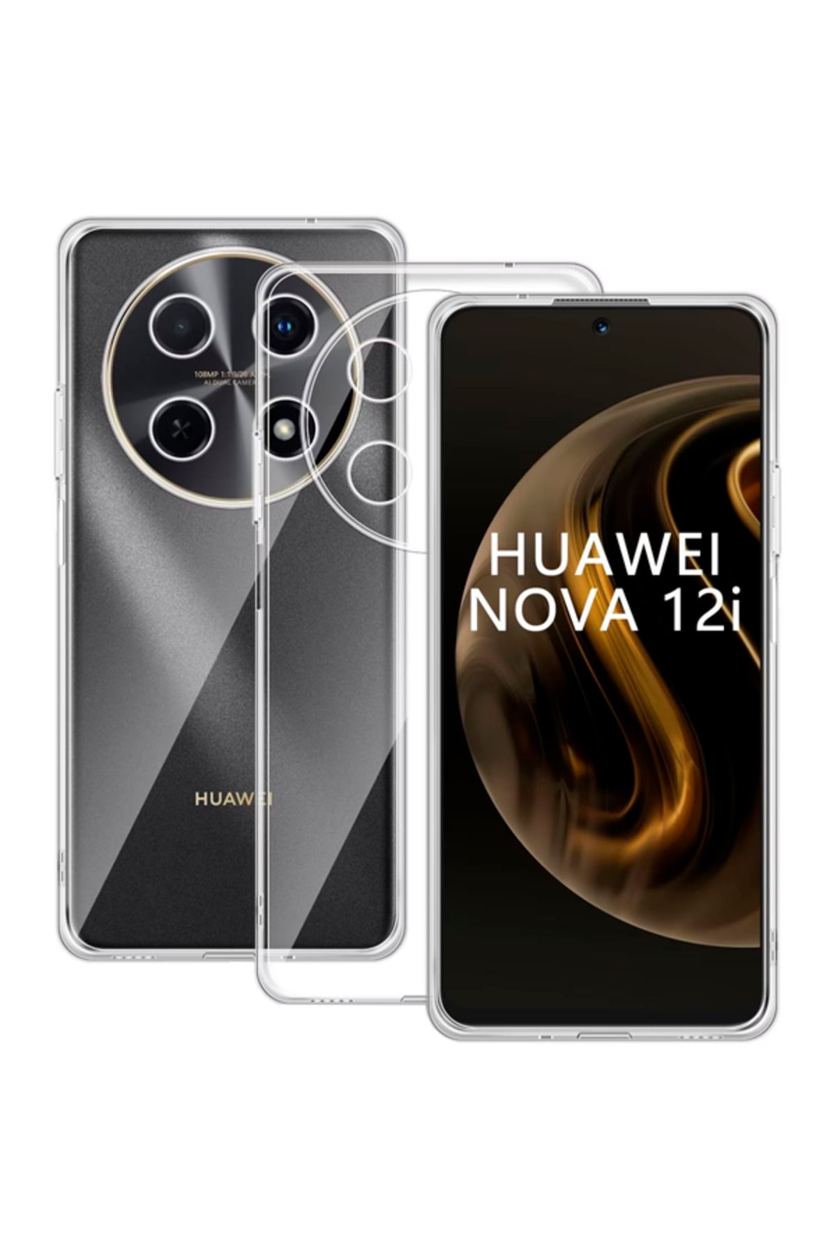 Di Aksesuar Şeffaf Lüx Kılıf Huawei Nova 12i