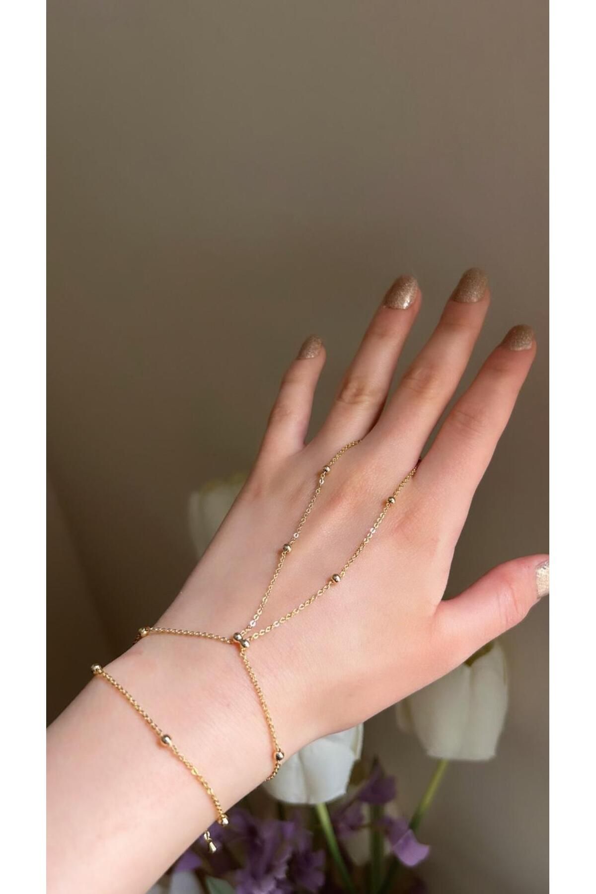 My Luis Accessory Gold Minik Top Detaylı Şahmeran Takı
