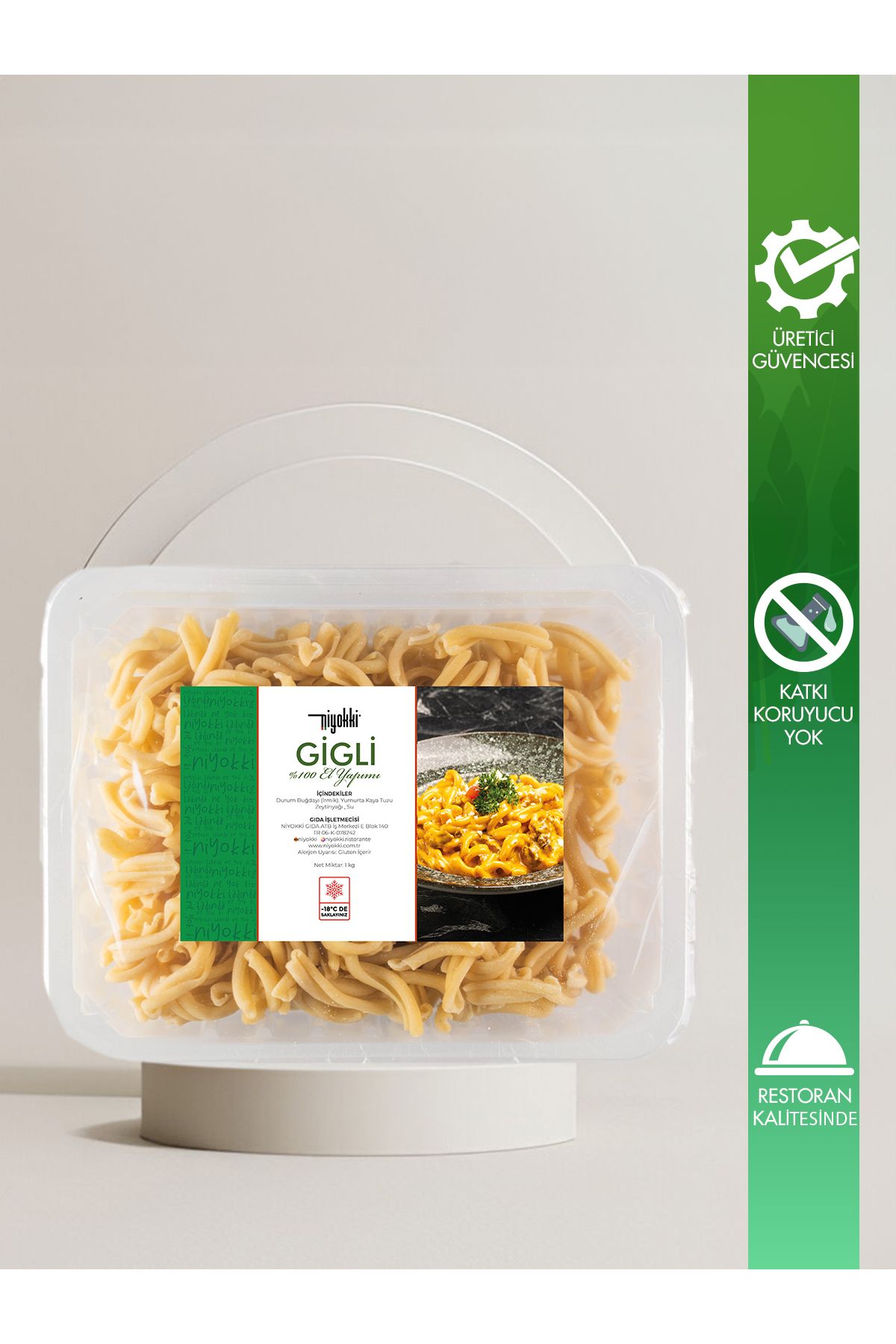 niyokki doğal makarna evi Niyokki Gigli 600 g
