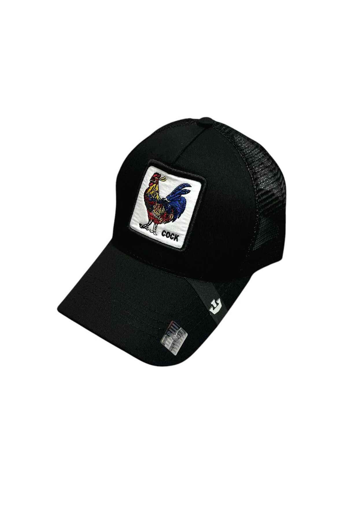 CapZone Hayvan Figürlü Şapka Unisex Ayarlanabilir Siyah