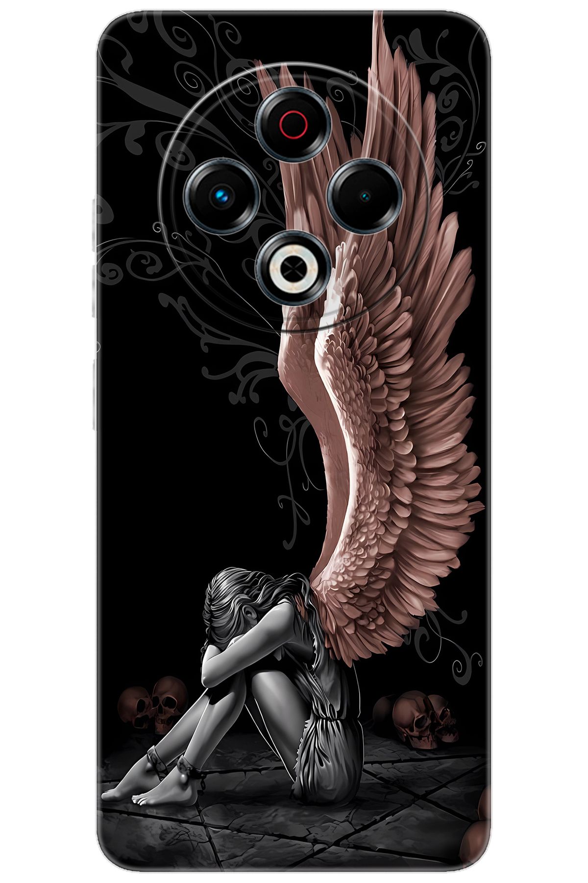 TECNO Spark 30 (KL6) Uyumlu Kılıf Desen Baskılı Silikon Enslaved Angel STK:654 CP-CEqFXsD