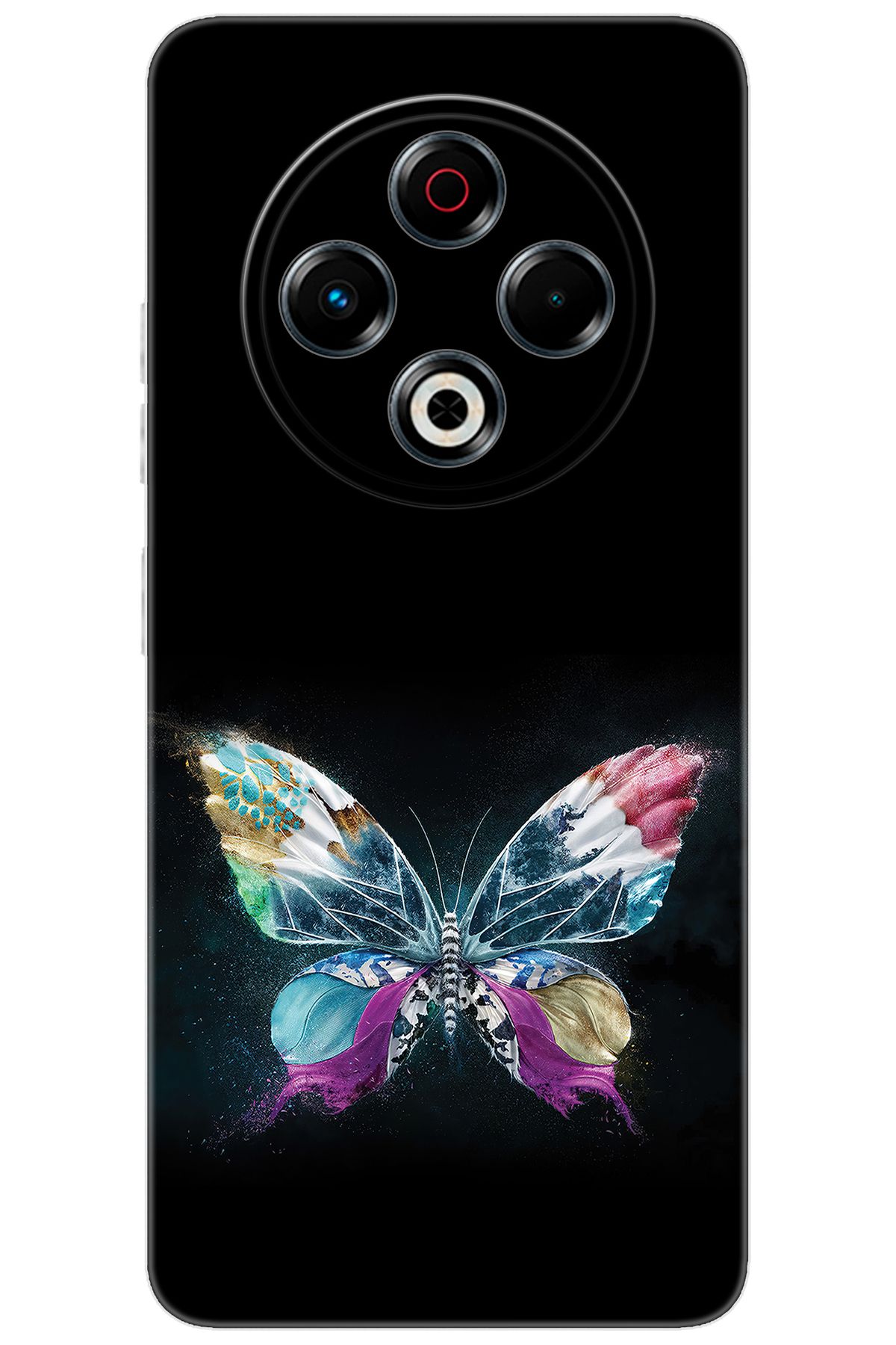 TECNO Spark 30 (KL6) Uyumlu Kılıf Desen Baskılı Silikon Kelebek Resim STK:548 CP-ObwKvT7
