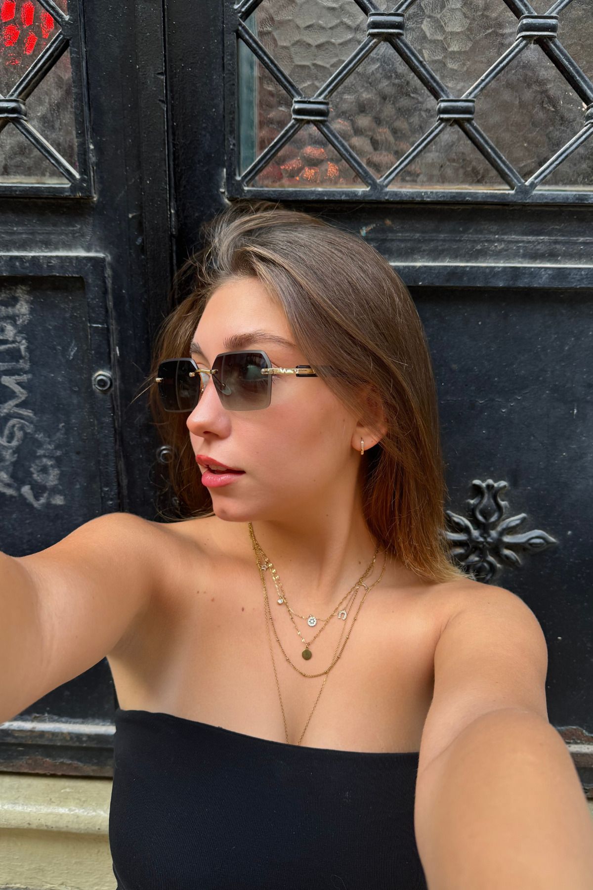 vishor Güneş Gözlüğü Kadın & Erkek Uv400 Cam Ce Belgeli Unisex Model-32