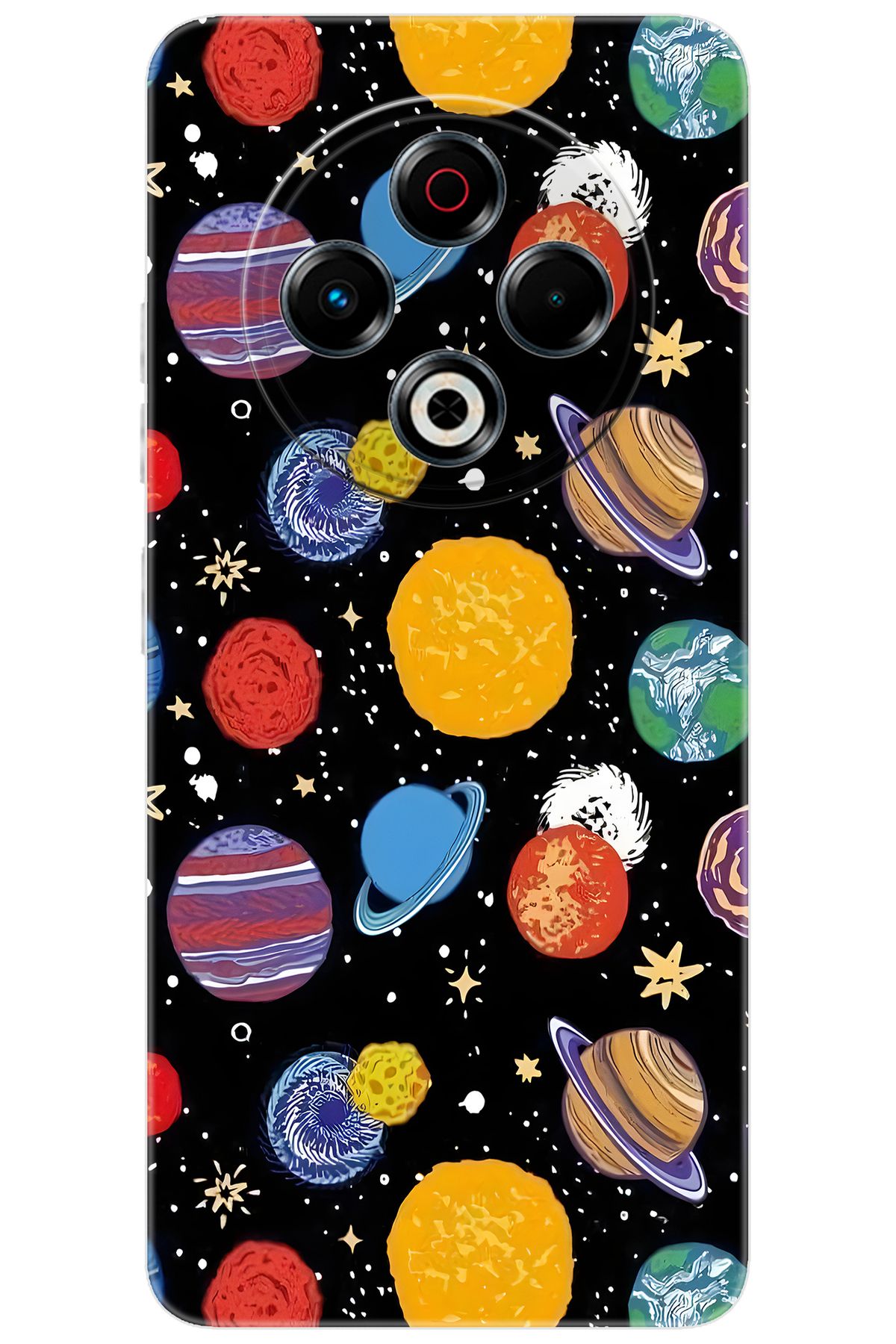 TECNO Spark 30 (KL6) Uyumlu Kılıf Desen Baskılı Silikon Gezegenler STK:686 CP-LubOlw3