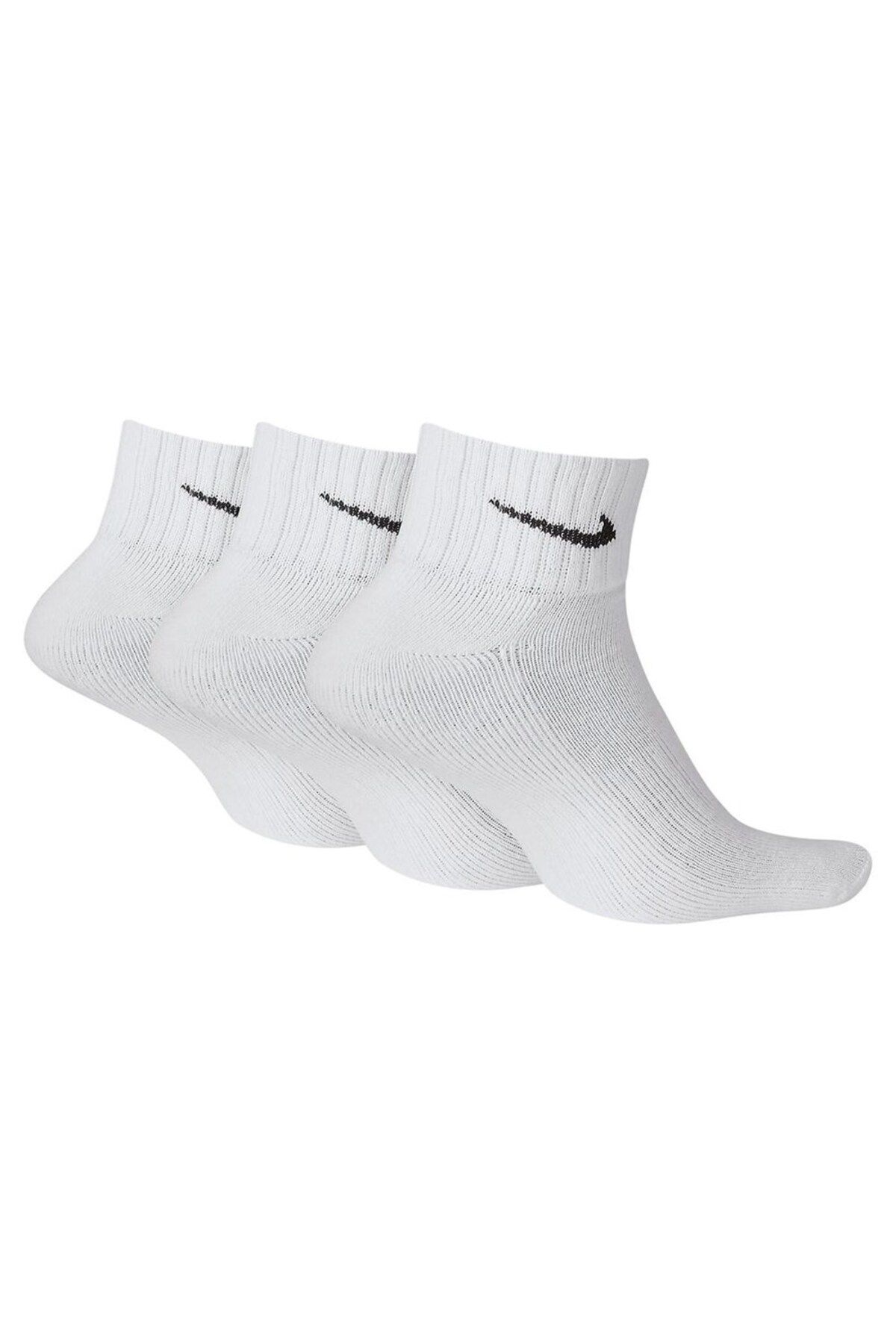 Nike-U Nk V Cush Ankle- 3P Value Unisex White Socks - Sx4926-101 2
