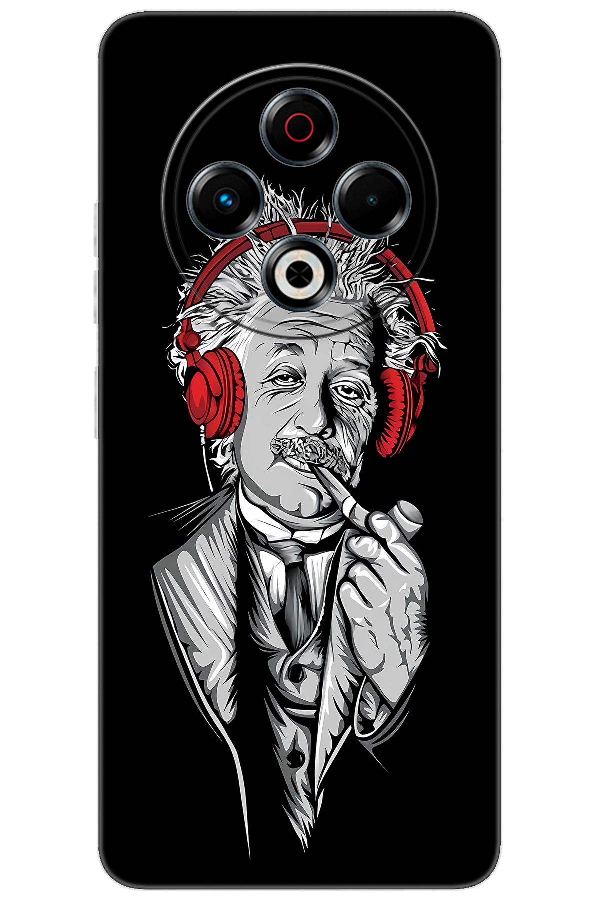 TECNO Spark 30 (KL6) Uyumlu Kılıf Desen Baskılı Silikon Albert Einstein STK:658 CP-rJyxGLv