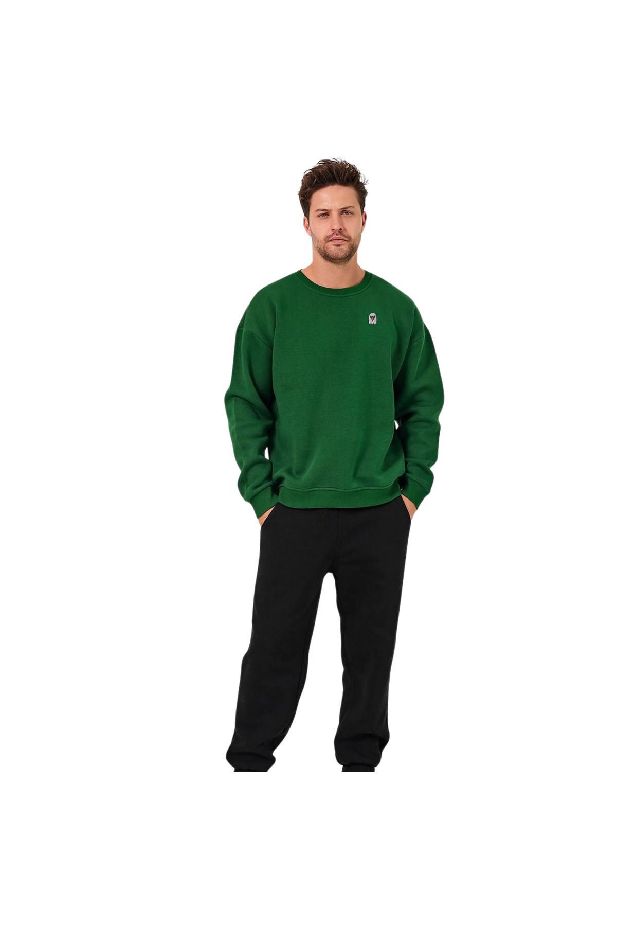 ChapellaSocks Kartal Desen Nakışlı Unisex Sweatshirt- %100 Pamuk ve Rahat!