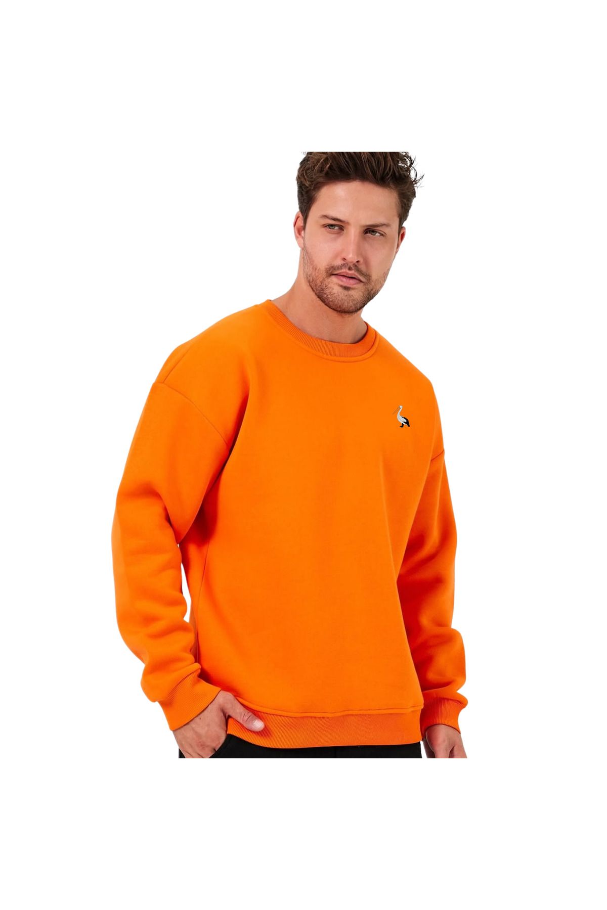 ChapellaSocks Kuş Desen Nakışlı Unisex Sweatshirt- %100 Pamuk ve Rahat!