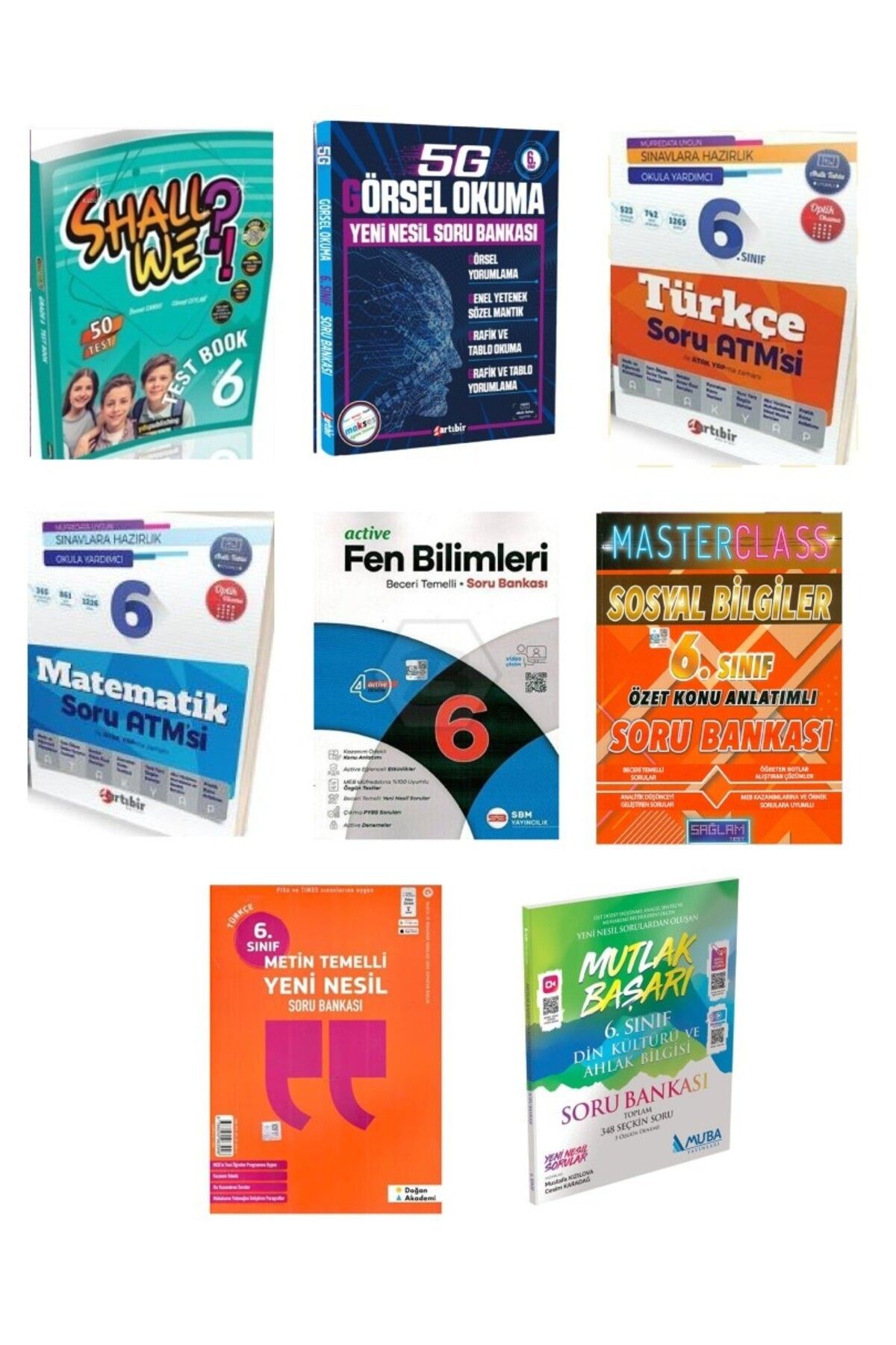 Muba Yayınları 6. Sınıf Tüm Dersler Soru Bankası Seti Kampanyalı 8 Kitap (Set 1)
