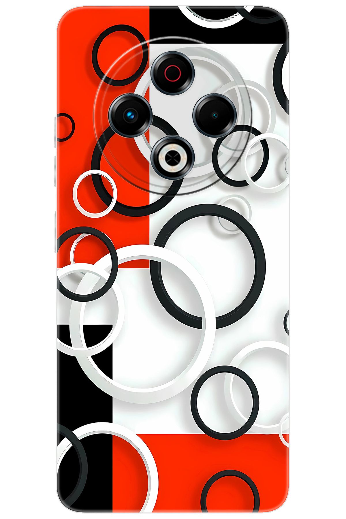TECNO Spark 30 (KL6) Uyumlu Kılıf Desen Baskılı Silikon Daire Tasarım STK:631 CP-TRp0XW0