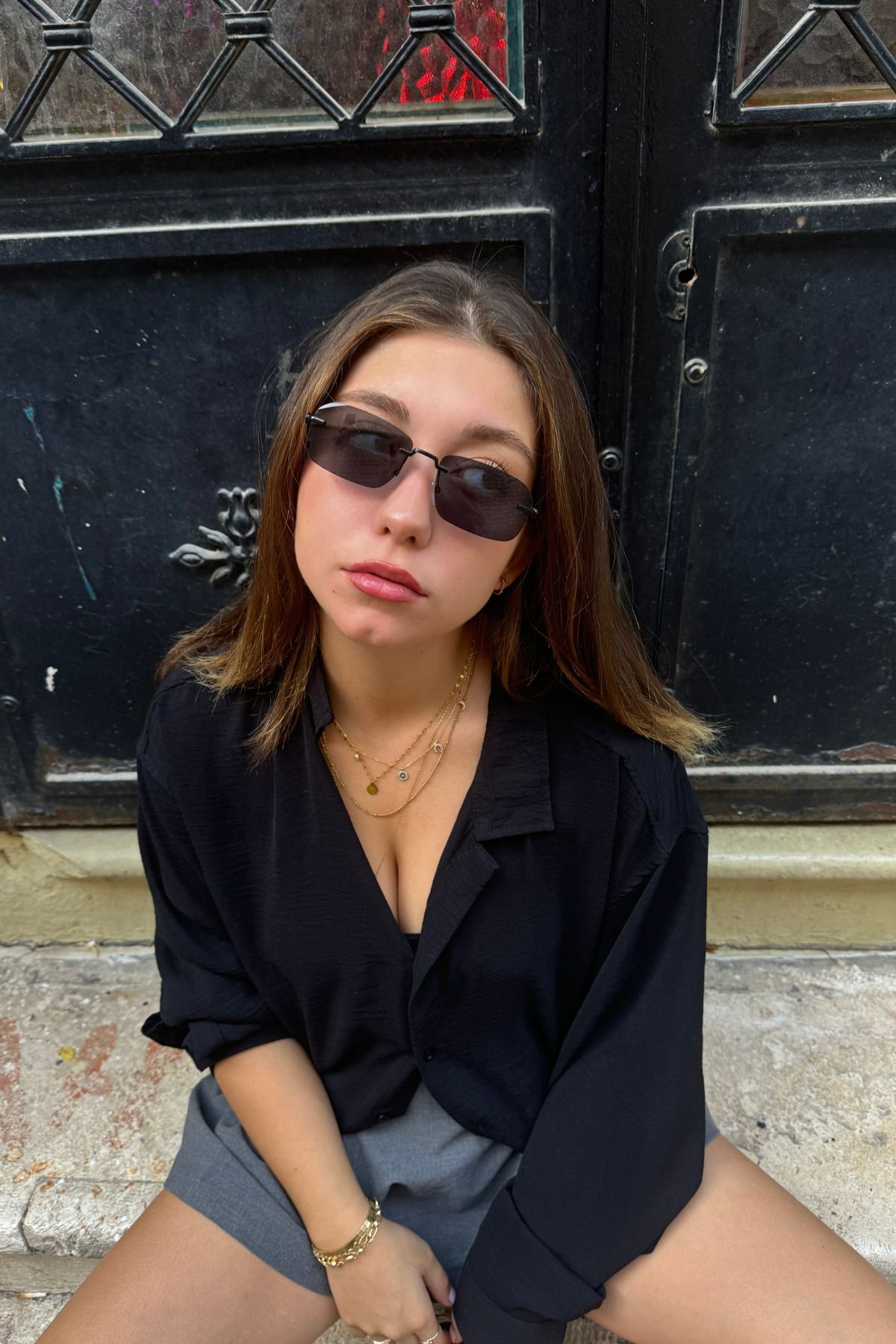 vishor Güneş Gözlüğü Kadın & Erkek Uv400 Cam Ce Belgeli Unisex Model-68