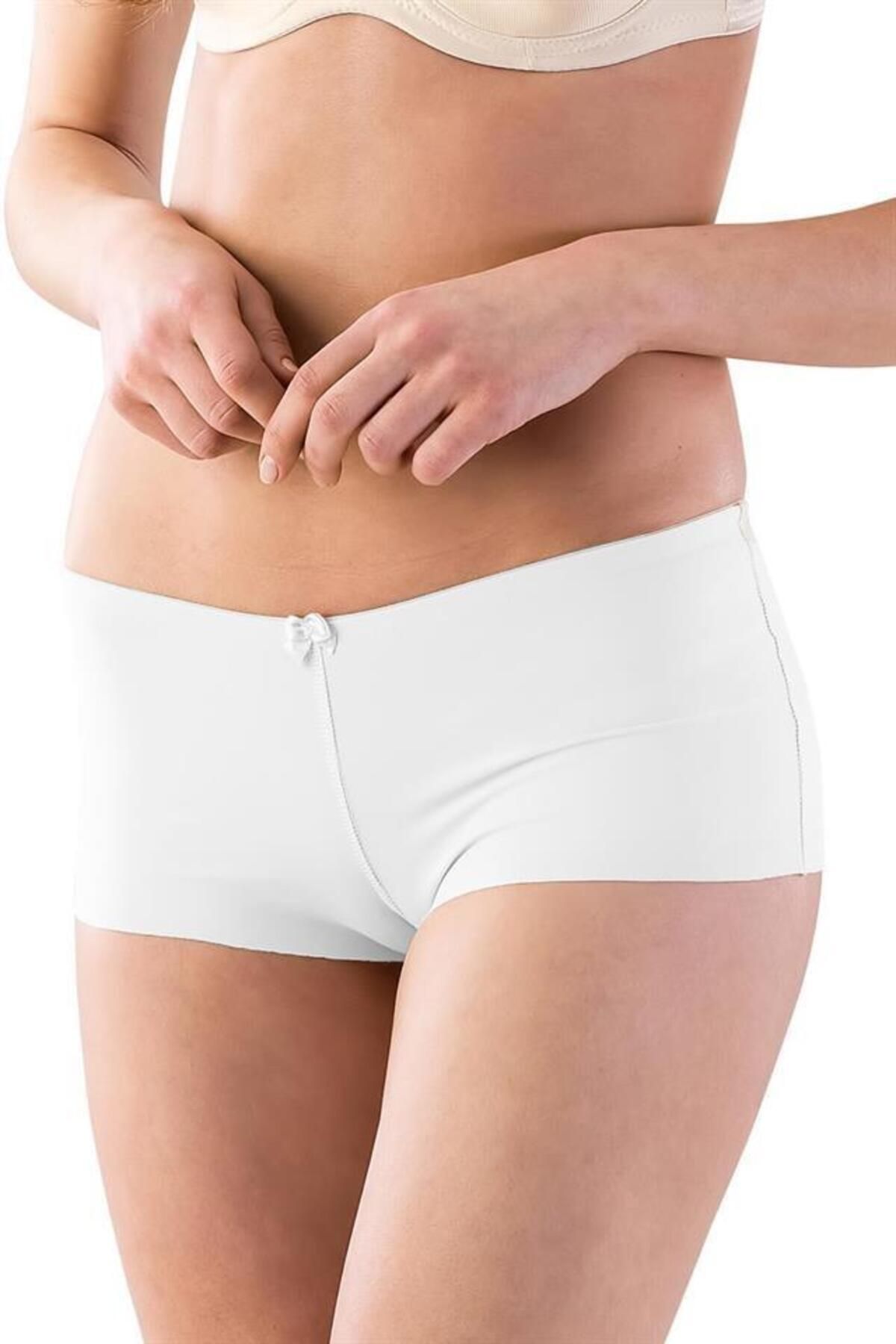 inkasole Pamuklu Lazer Kesim Iz Yapmaz Boxer 5002 Beyaz