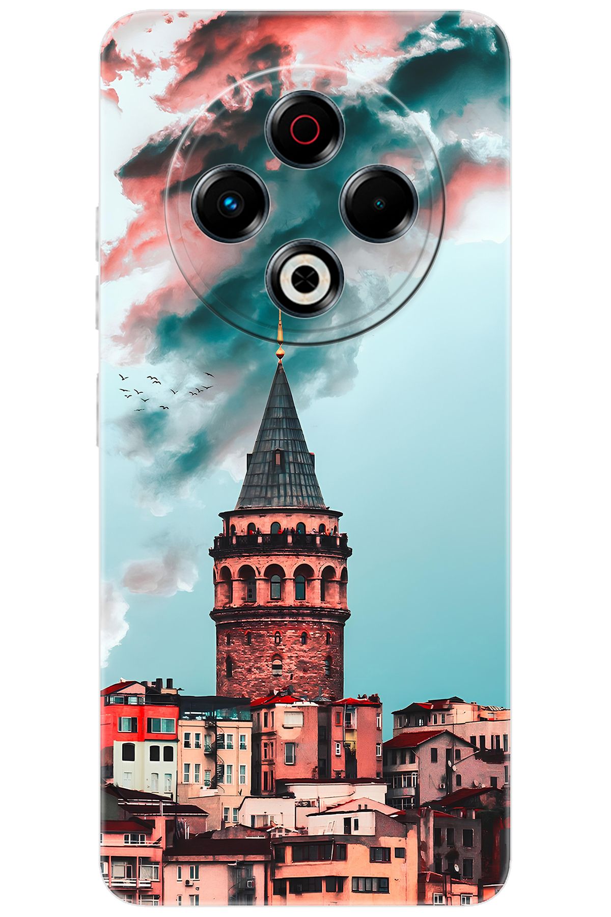 TECNO Spark 30 (KL6) Uyumlu Kılıf Desen Baskılı Silikon Galata Kulesi STK:688 CP-WFHp6xA