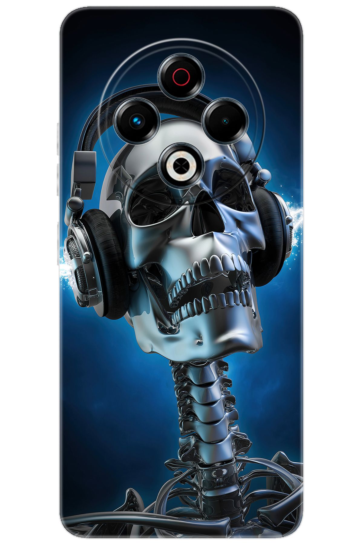 TECNO Spark 30 (KL6) Uyumlu Kılıf Desen Baskılı Silikon Metal İskelet STK:141 CP-8MKheYt