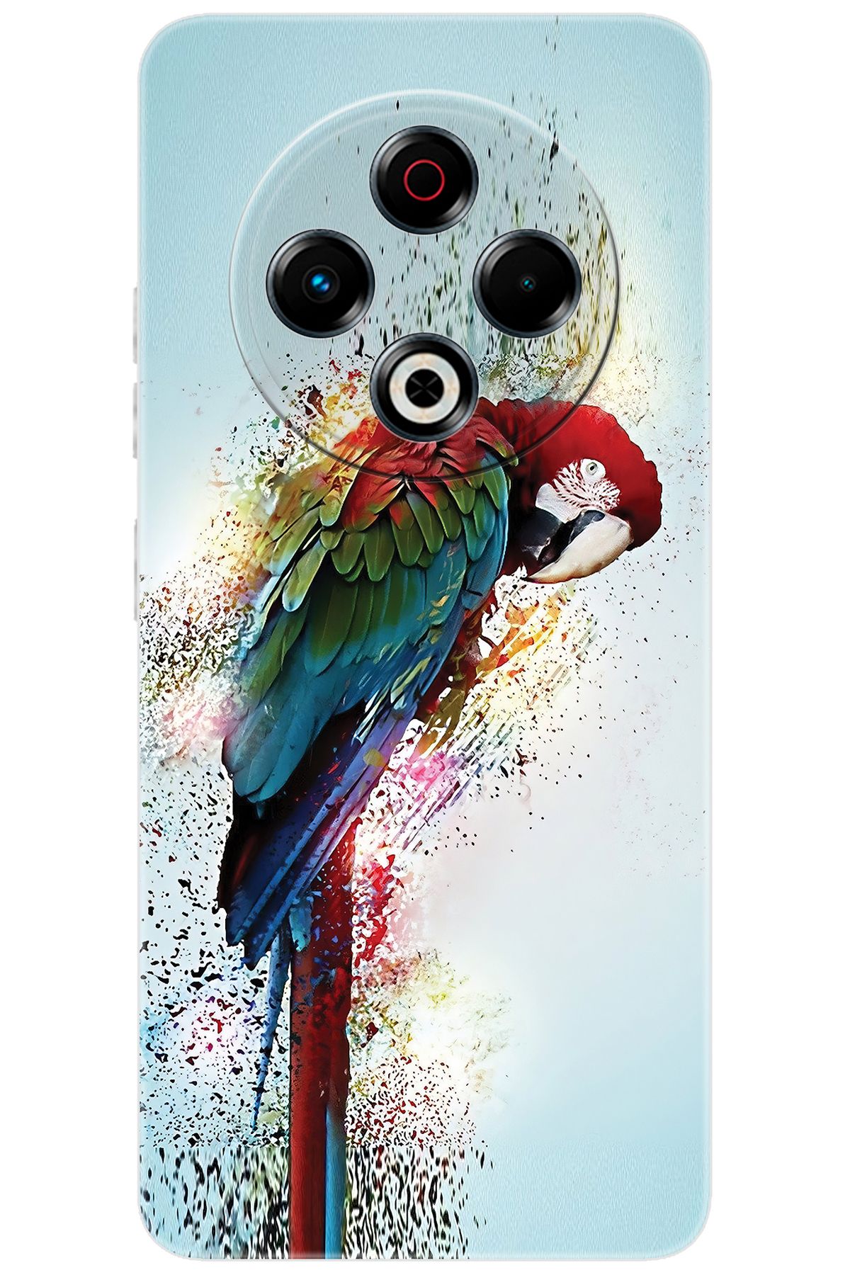 TECNO Spark 30 (KL6) Uyumlu Kılıf Desen Baskılı Silikon Papağan STK:562 CP-ODQV1MY