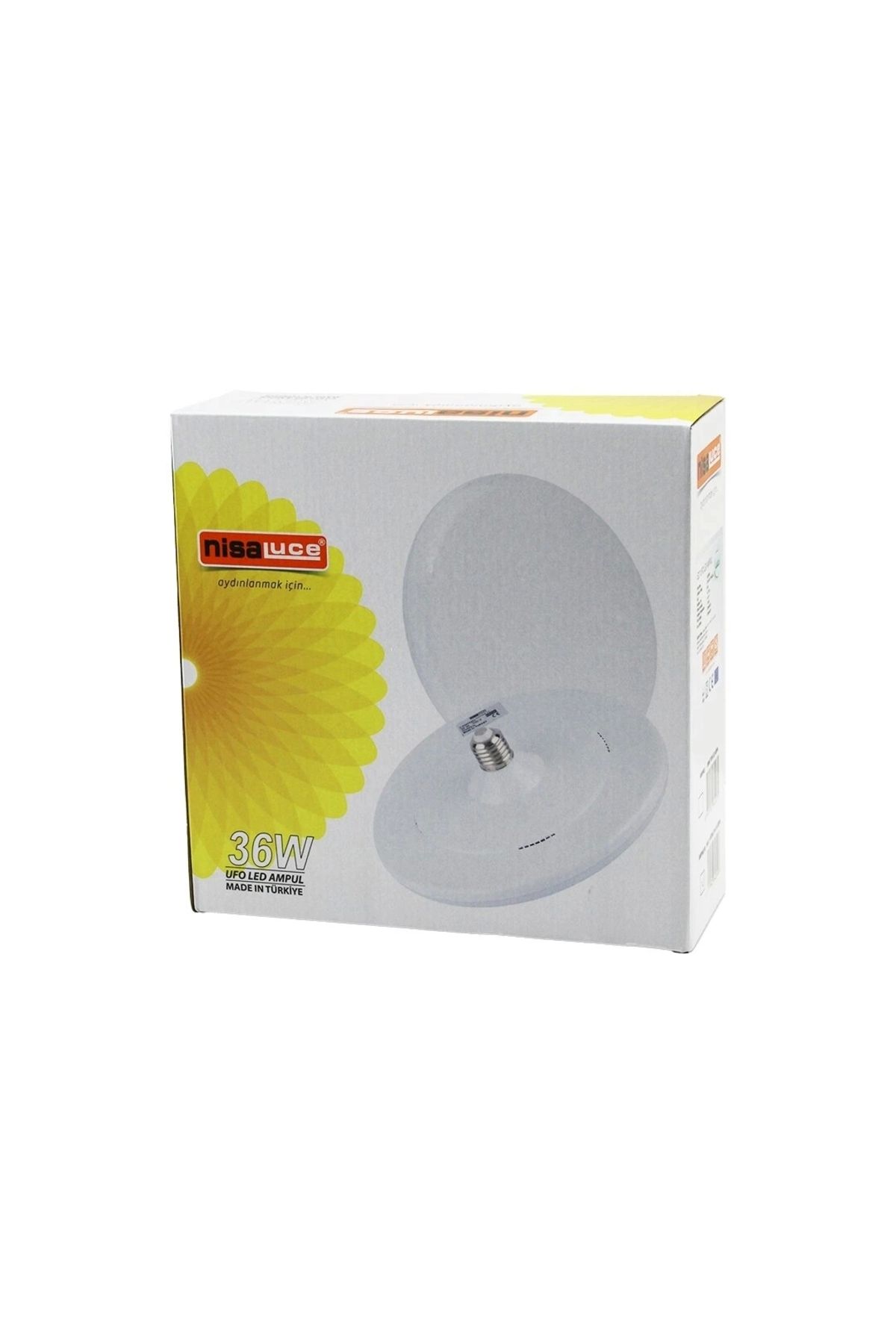 STOREMAX NİSALUCE EAMP-063/KB 36W E27 UFO TİPİ LED LAMBA AMPUL KRİSTAL DESENLİ MİKA PLS.KAPAK 6400K - 3240LÜM