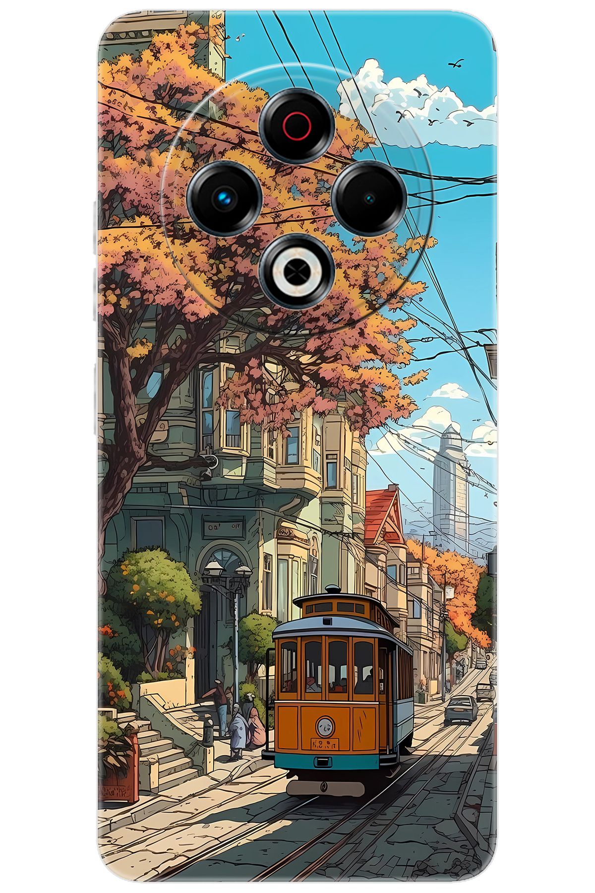 TECNO Spark 30 (KL6) Uyumlu Kılıf Desen Baskılı Silikon Tramvay STK:645 CP-R8djpxD
