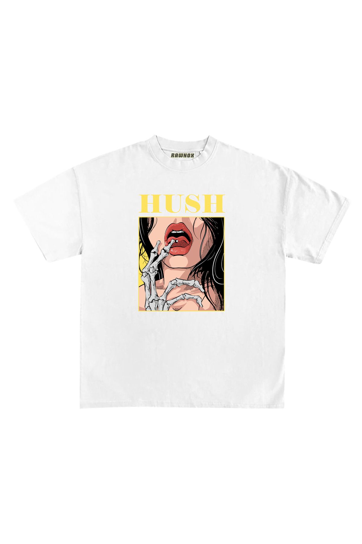 RawNox Unisex Bol Kalıp RawNox Özel Koleksiyon Hush Tshirt