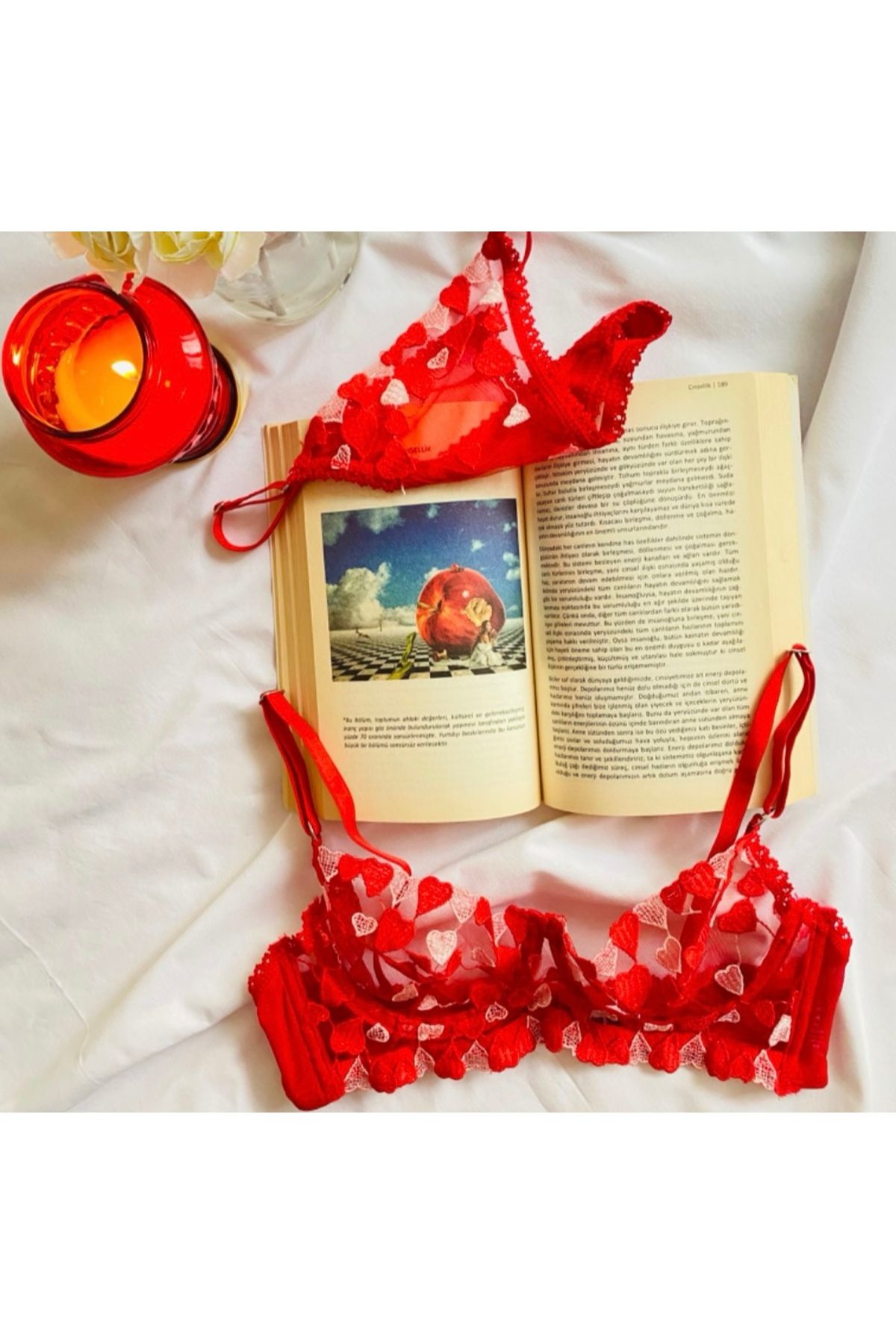 Celoire Balenli transparan bralet takımı