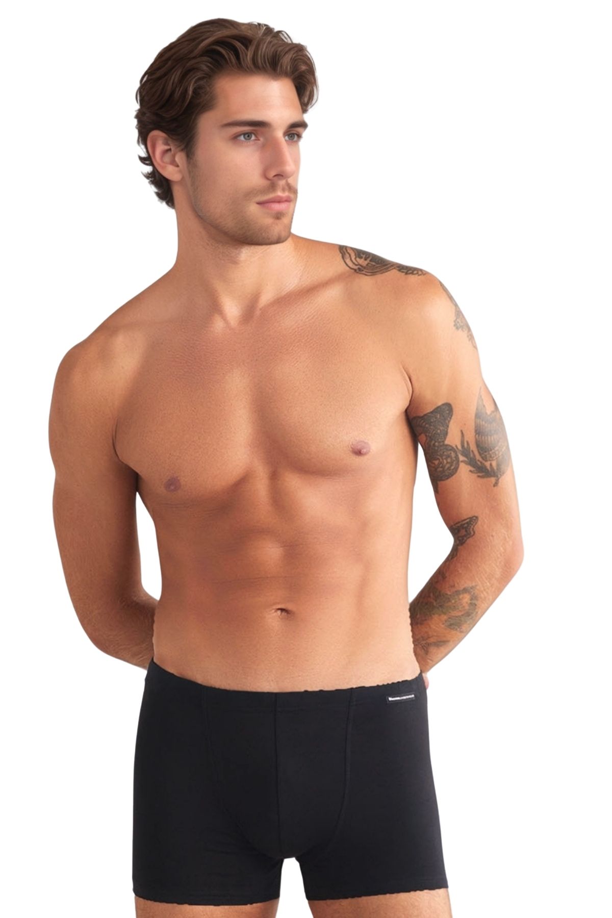 Kom Erkek Pamuklu Modal Çift Kat Ön Jile & Dar Paça 3'lü Boxer