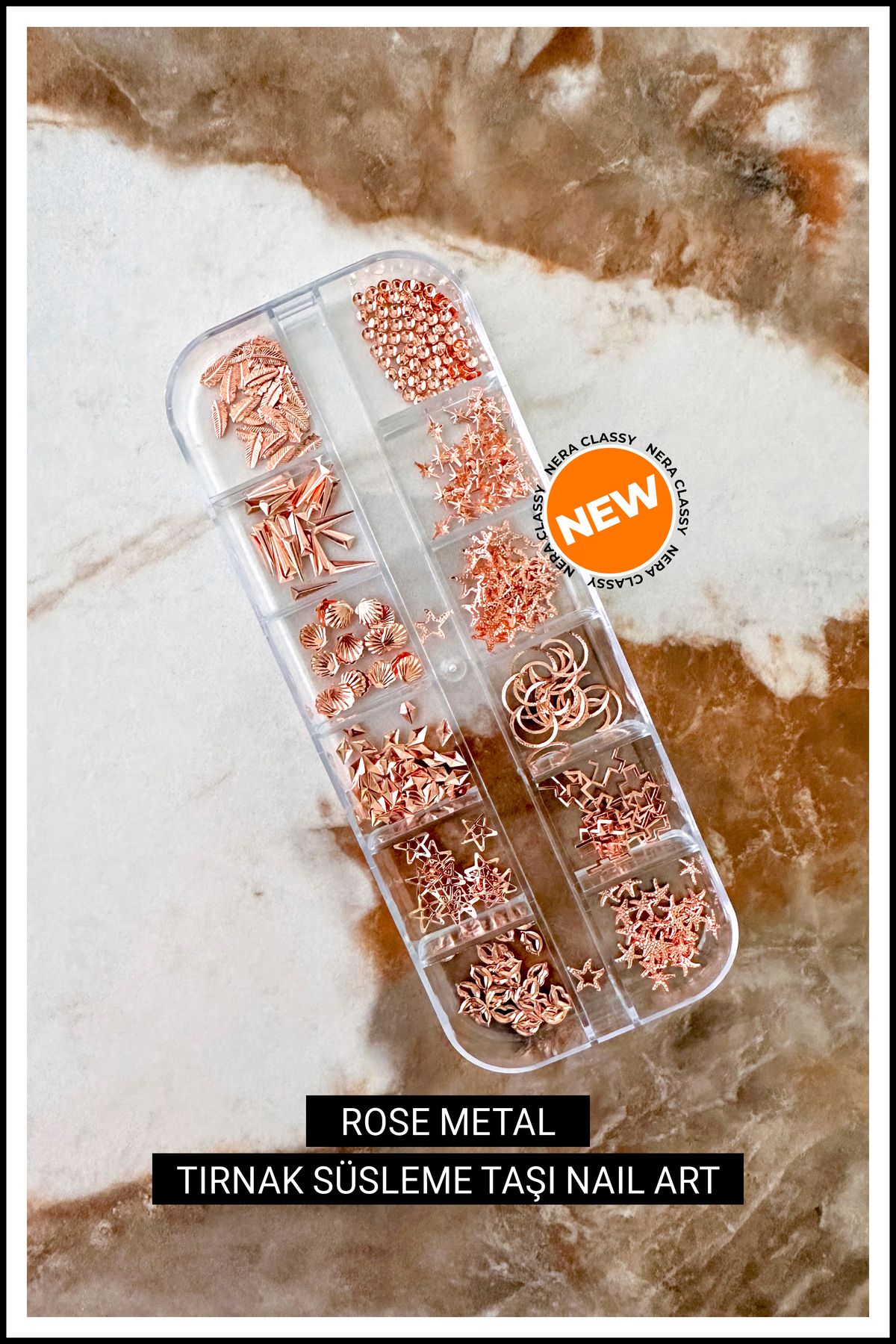 Nera Classy Metal Charm Tırnak Yüz Ve Göz Süsleme Taşı Seti, Nail Art Set, Charm Takma Tırnak Aksesuarları