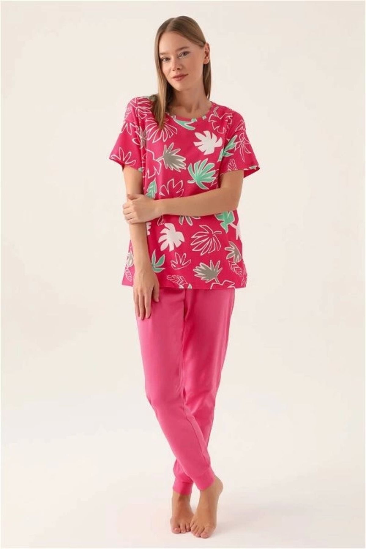 FTT SHOPPING MARKET Azze Rolypoly 3386-s Kadın Kısa Kol Pijama Takımı