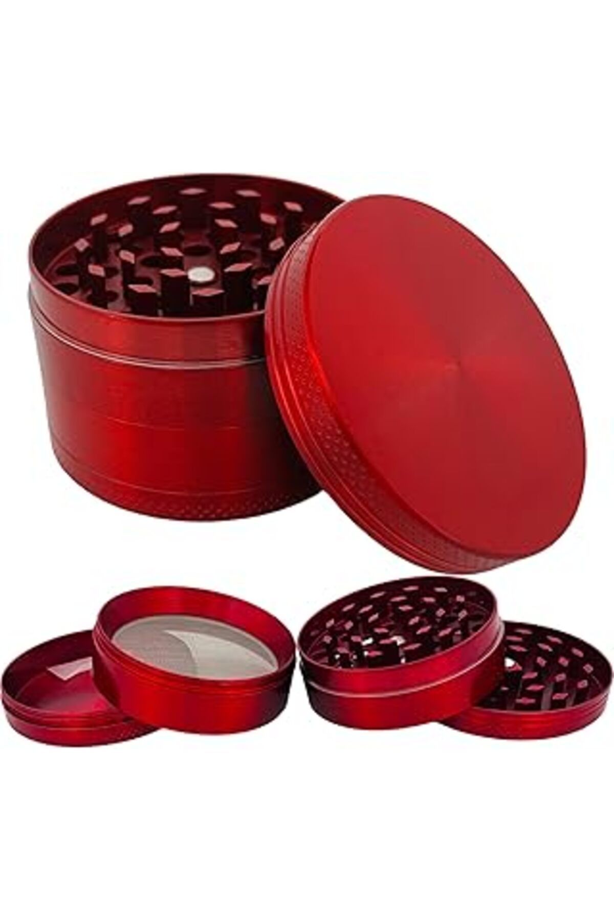 Mu Art Efotech Grinder Parçalayıcı Metal Baharat Öğütücü Herb Spice 4 Katmanlı 40Mm / 50Mm / 63Mm (Kimrizi