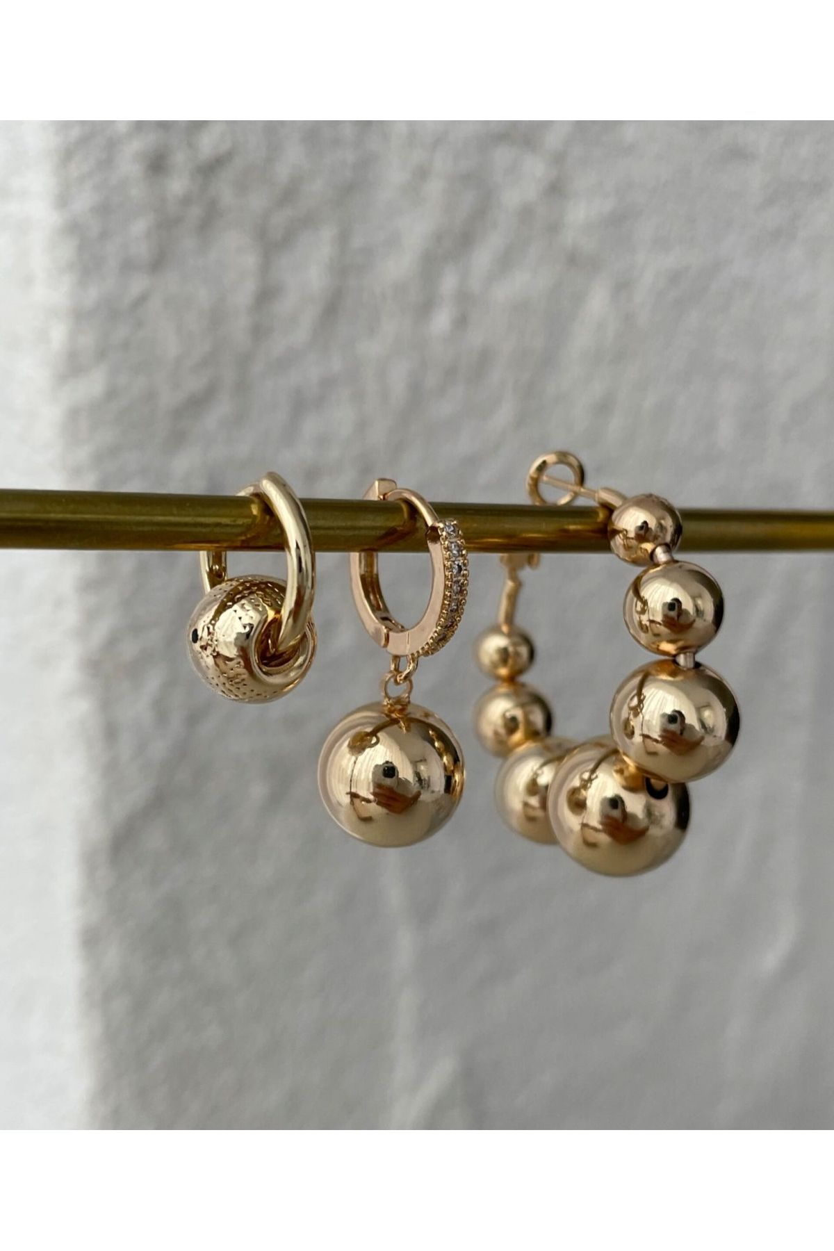 İD ACCESSORİES Zirkon Taşlı Küpe