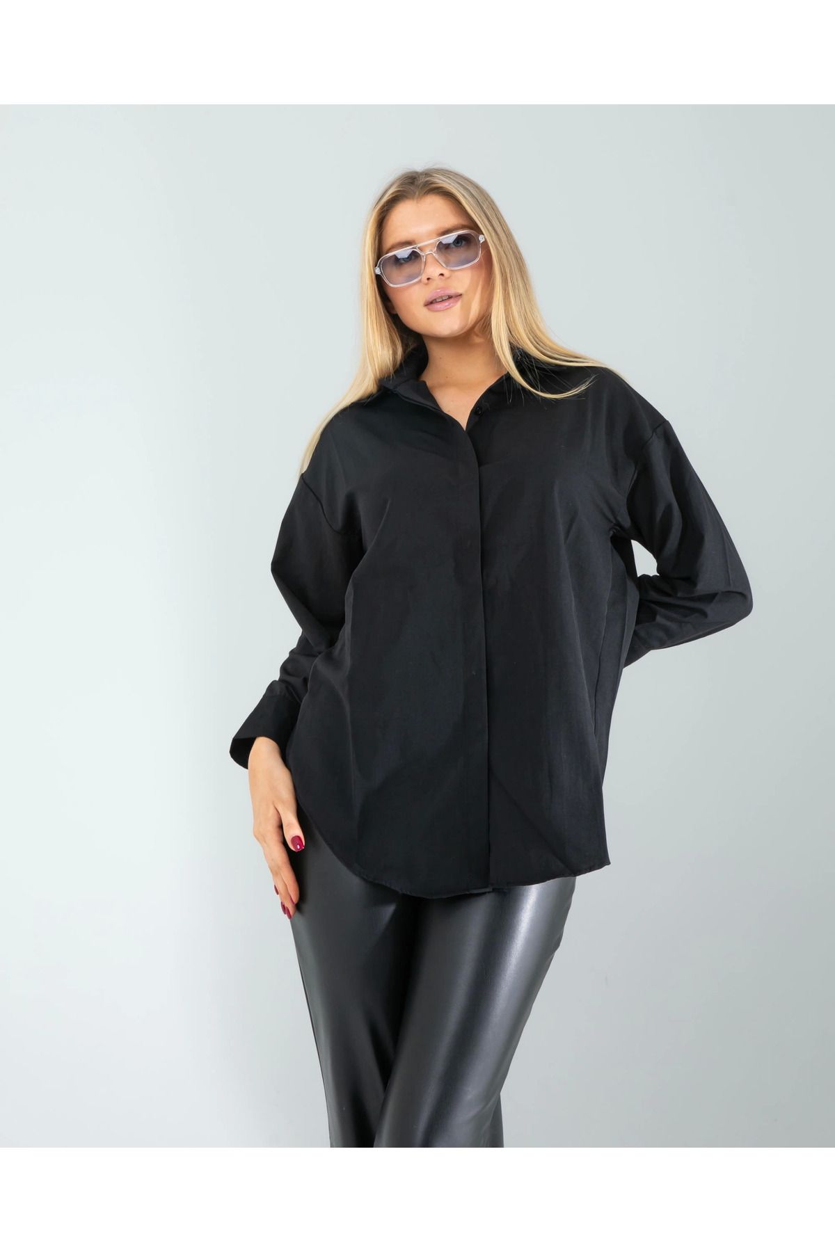 POLEXP Siyah Regular Fit Gömlek
