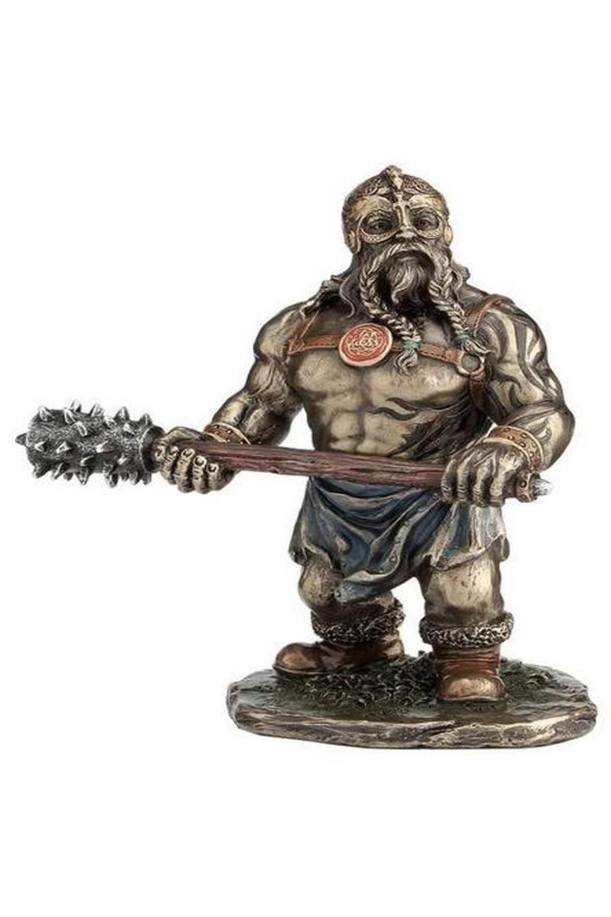AYDINARTSHOP Veronese Viking Savaşçısı Heykeli – Bronz İskandinav Savaşçı Koleksiyon Figürü