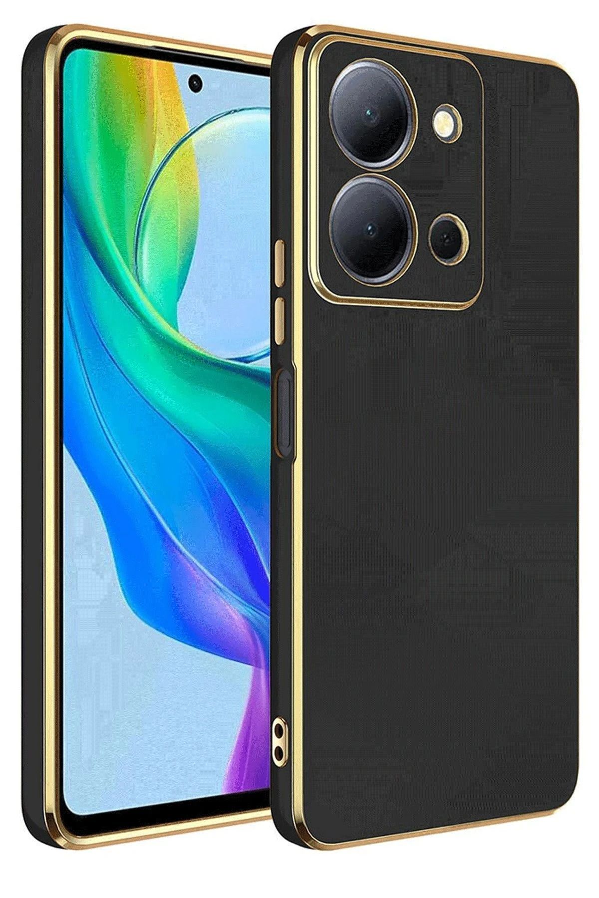 NewFace Vivo Y36 Kılıf Volet Silikon - Siyah SVLRS