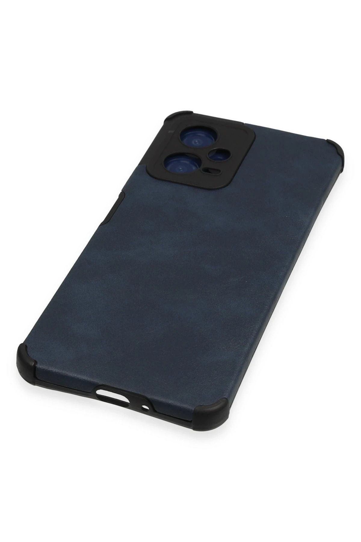 NewFace Xiaomi Redmi Note 12 5G Kılıf Loop Deri Silikon - Lacivert SVLRS