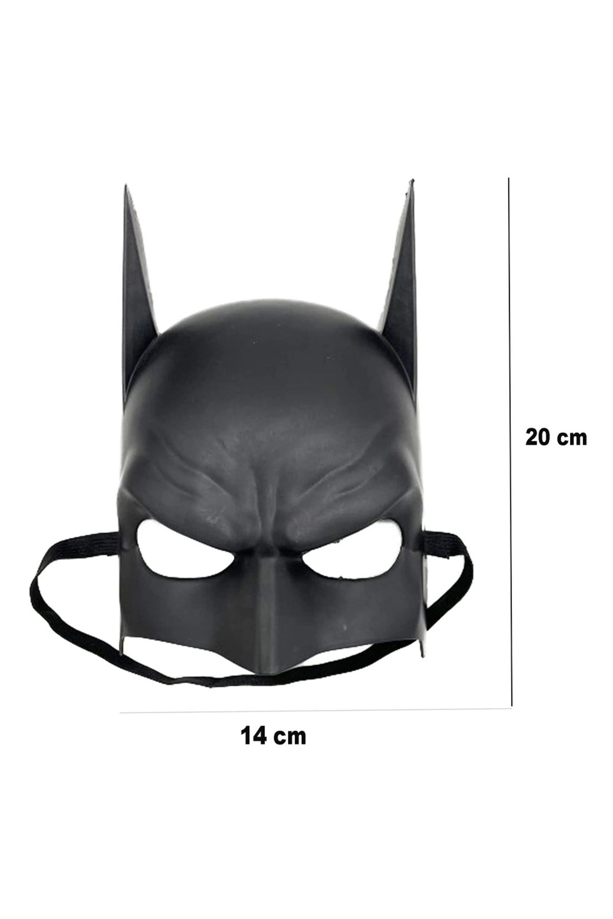 FTT SHOPPING MARKET NessiWorld Siyah Renk Çocuk Boy Arkadan Lastikli Batman Maskesi A Kalite 20x14 cm