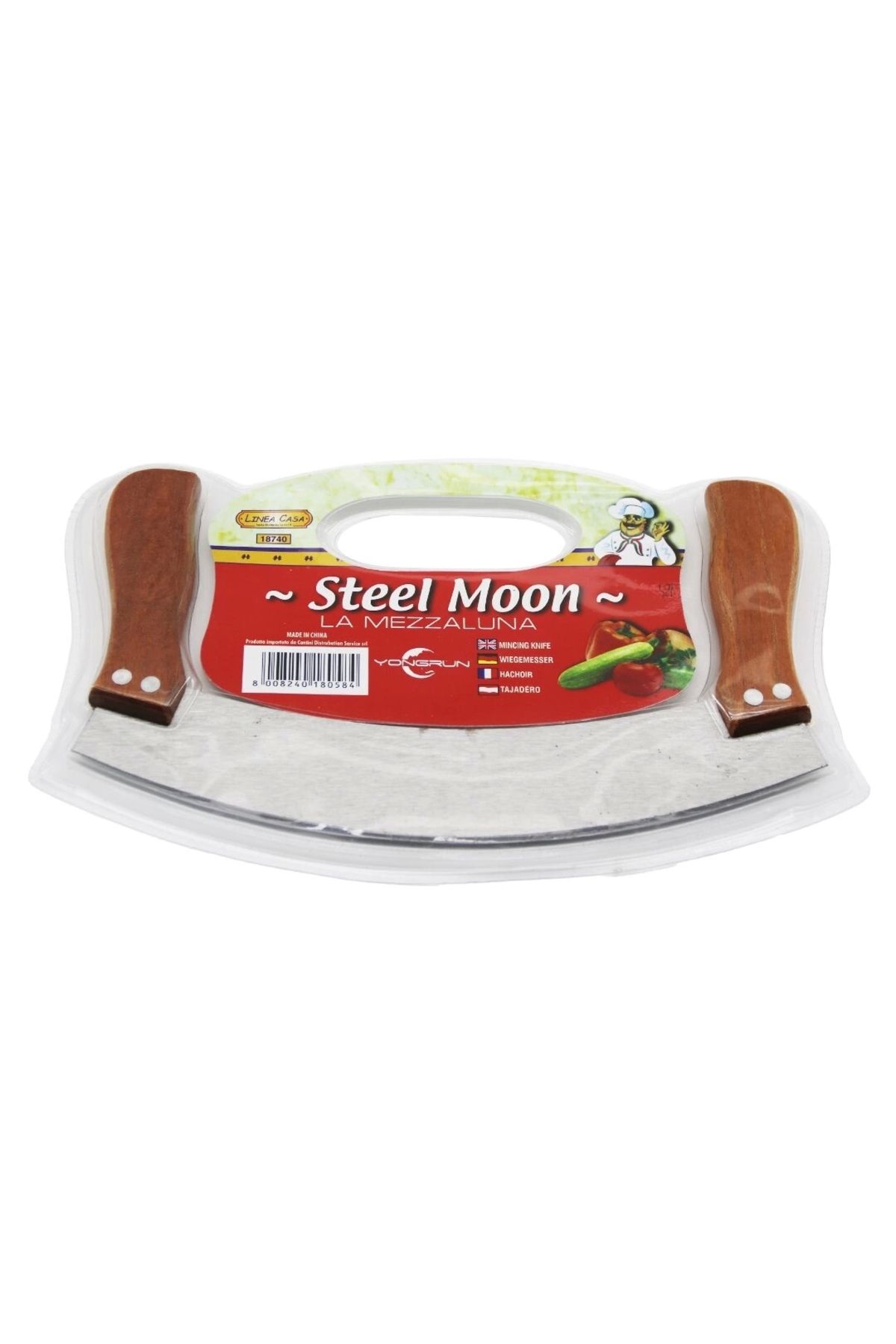 mtm My The Mall Steel Moon Çift Ahşap Saplı Zırh Bıçak Kesici - Doğrayıcı