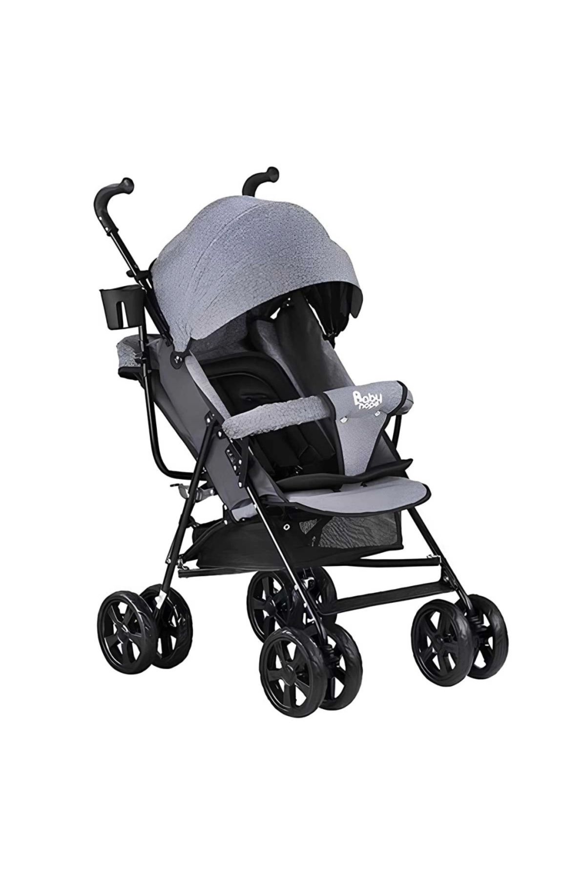 FTT SHOPPING MARKET NessiWorld Babyhope SA-7 Baston Puset Bebek Arabası - Kırçıllı Gri