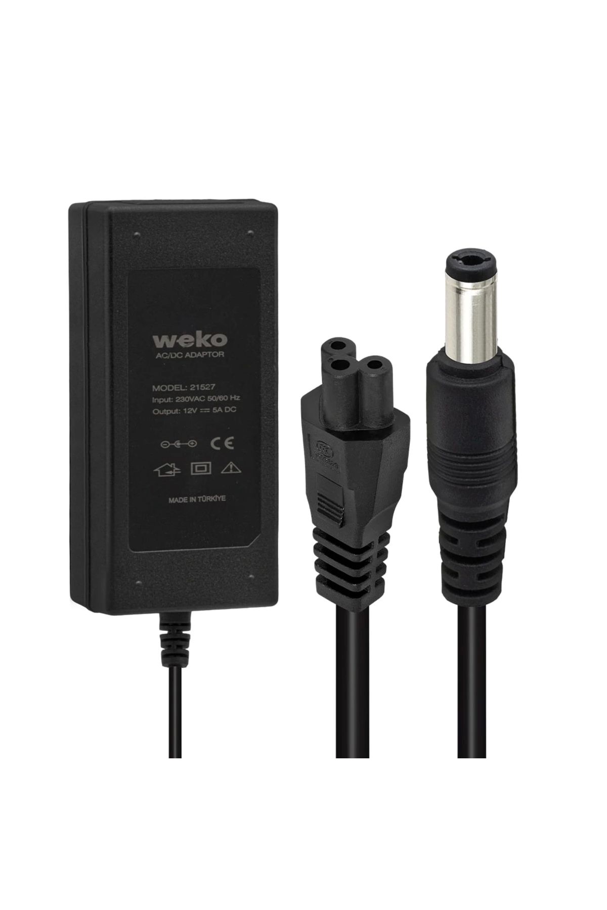 STOREMAX 12 VOLT - 5 AMPER 5.5*2.5 UÇLU YERLİ ÜRETİM PLASTİK KASA MASAÜSTÜ ADAPTÖR (5047)