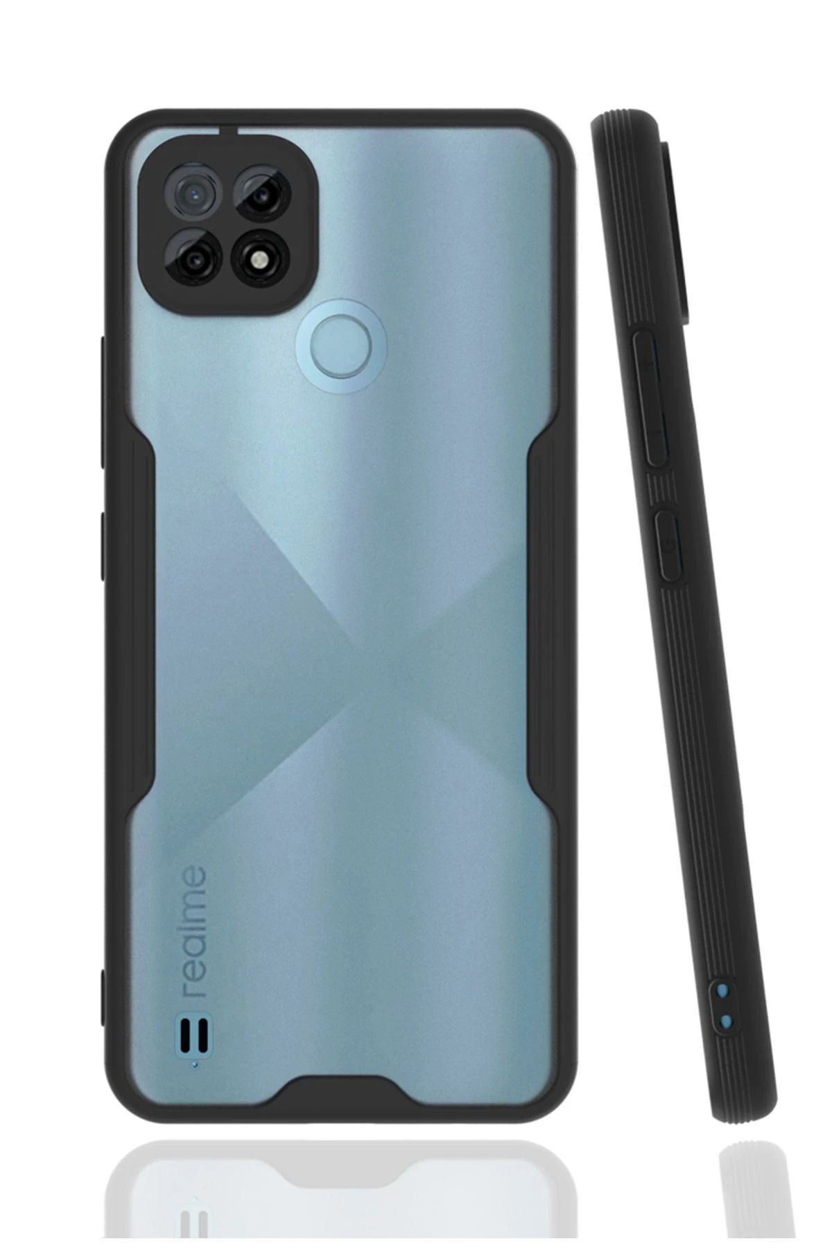NewFace Realme C21 Kılıf Platin Silikon - Siyah FLKRY