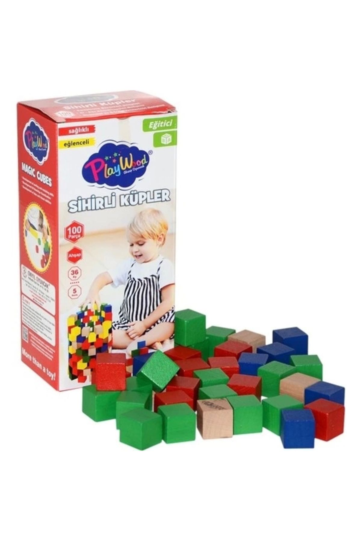 FTT SHOPPING MARKET Nessiworld PlayWood Ahşap Sihirli Küpler 100 Parça 359